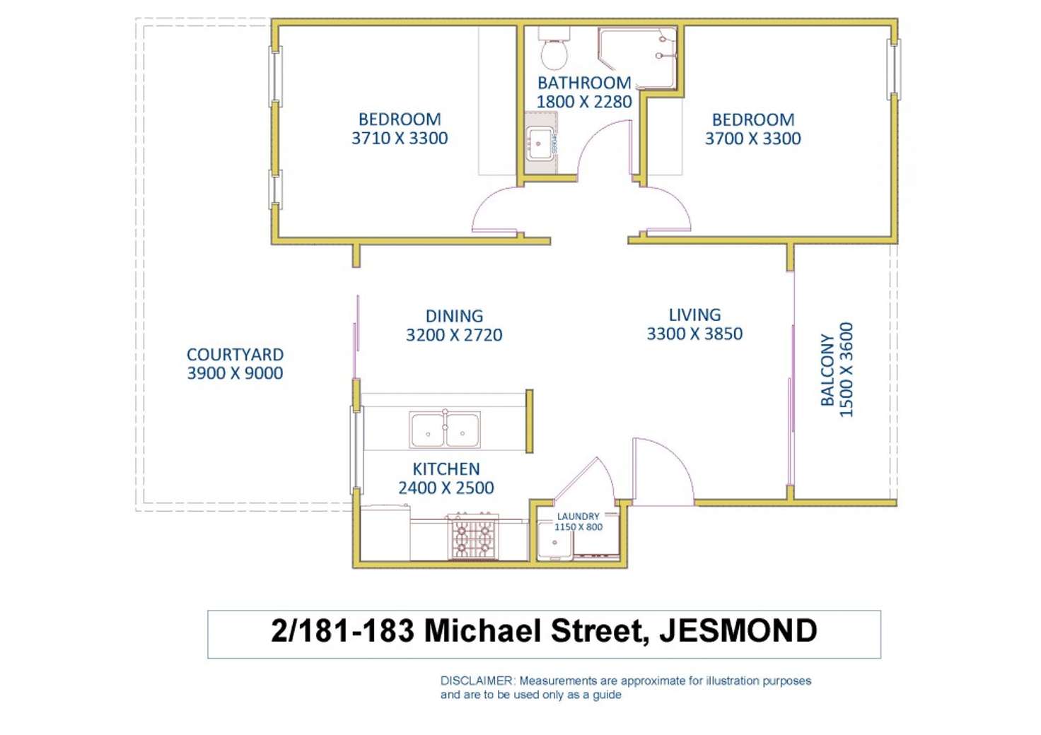 Floorplan of Homely house listing, 2/181-183 Michael Street, Jesmond NSW 2299