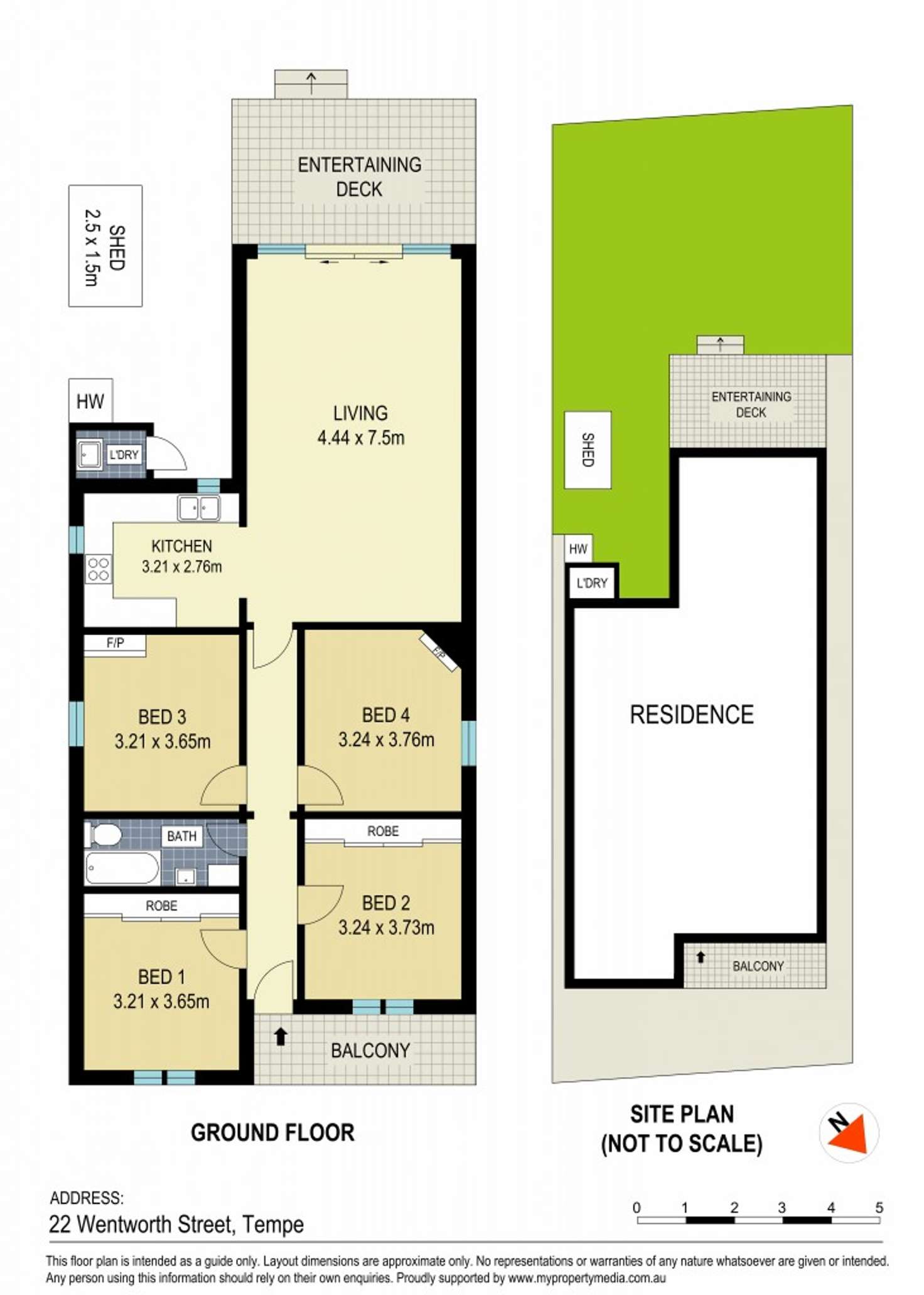Floorplan of Homely house listing, 22 Wentworth Street, Tempe NSW 2044