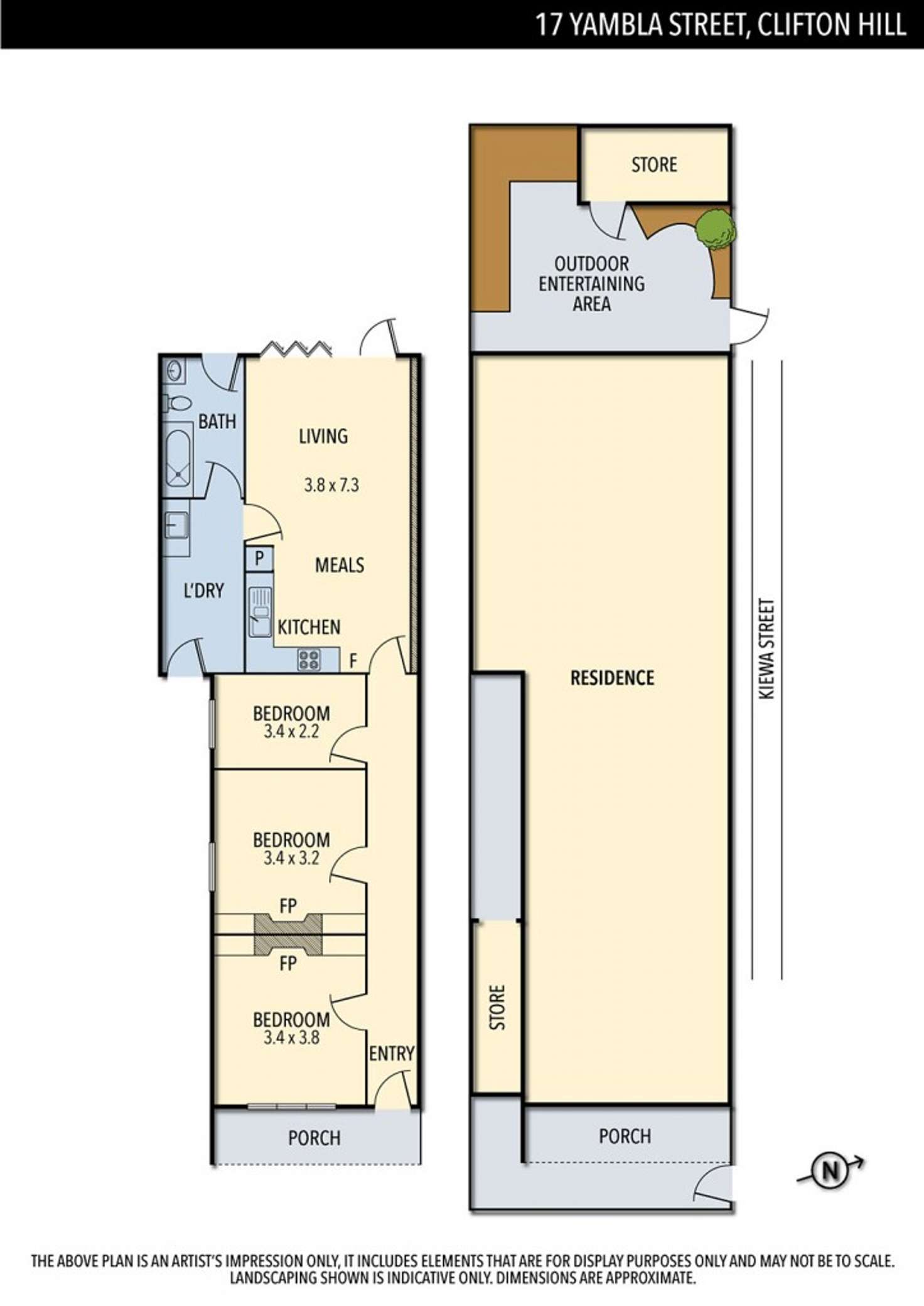 Floorplan of Homely house listing, 17 Yambla Street, Clifton Hill VIC 3068