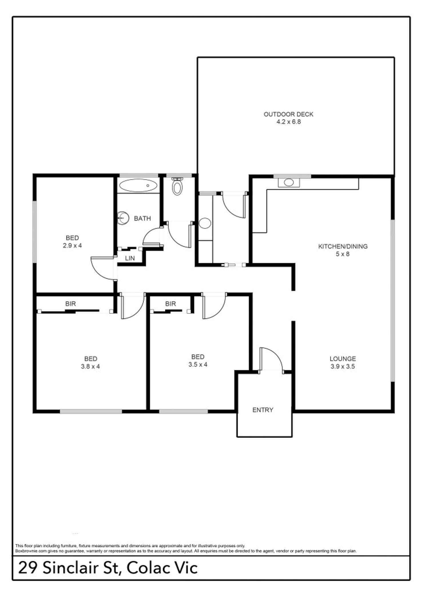Floorplan of Homely house listing, 29 Sinclair Street, Colac VIC 3250
