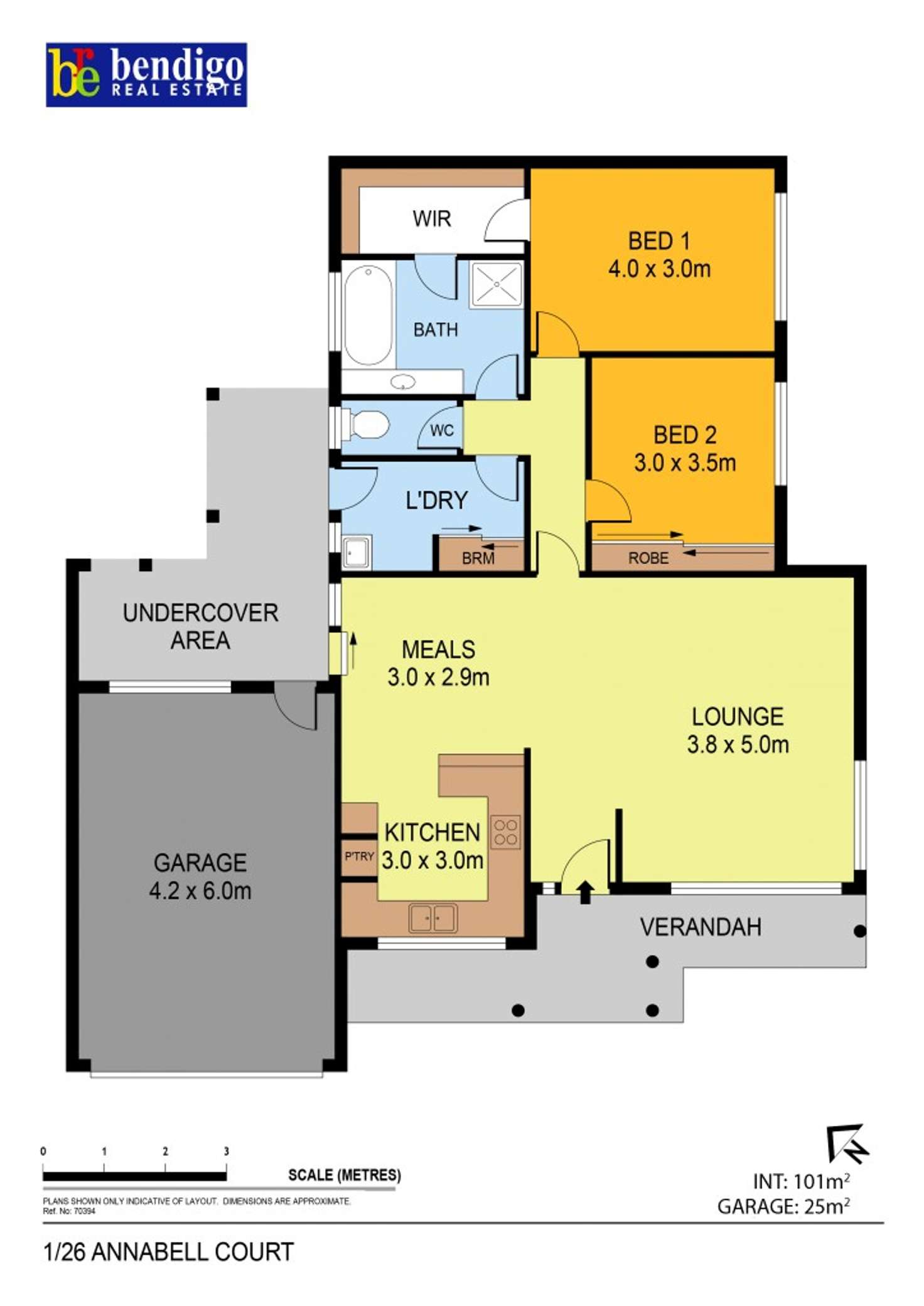 Floorplan of Homely house listing, 1/26 Annabell Court, Spring Gully VIC 3550