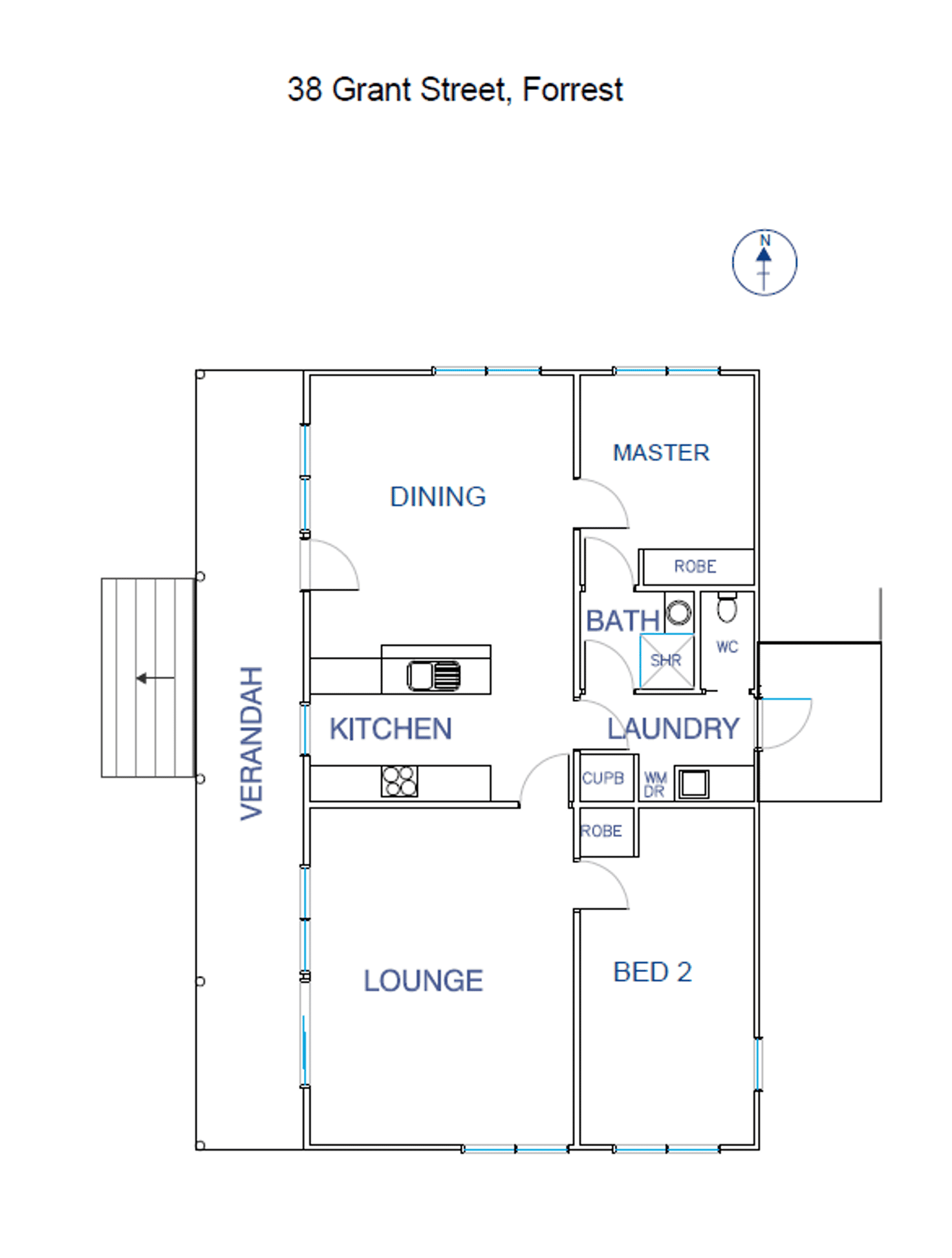 Floorplan of Homely house listing, 38 Grant Street, Forrest VIC 3236