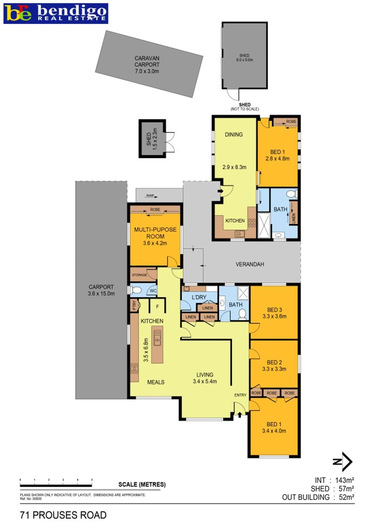 Floorplan of Homely house listing, 71 Prouses Road, North Bendigo VIC 3550