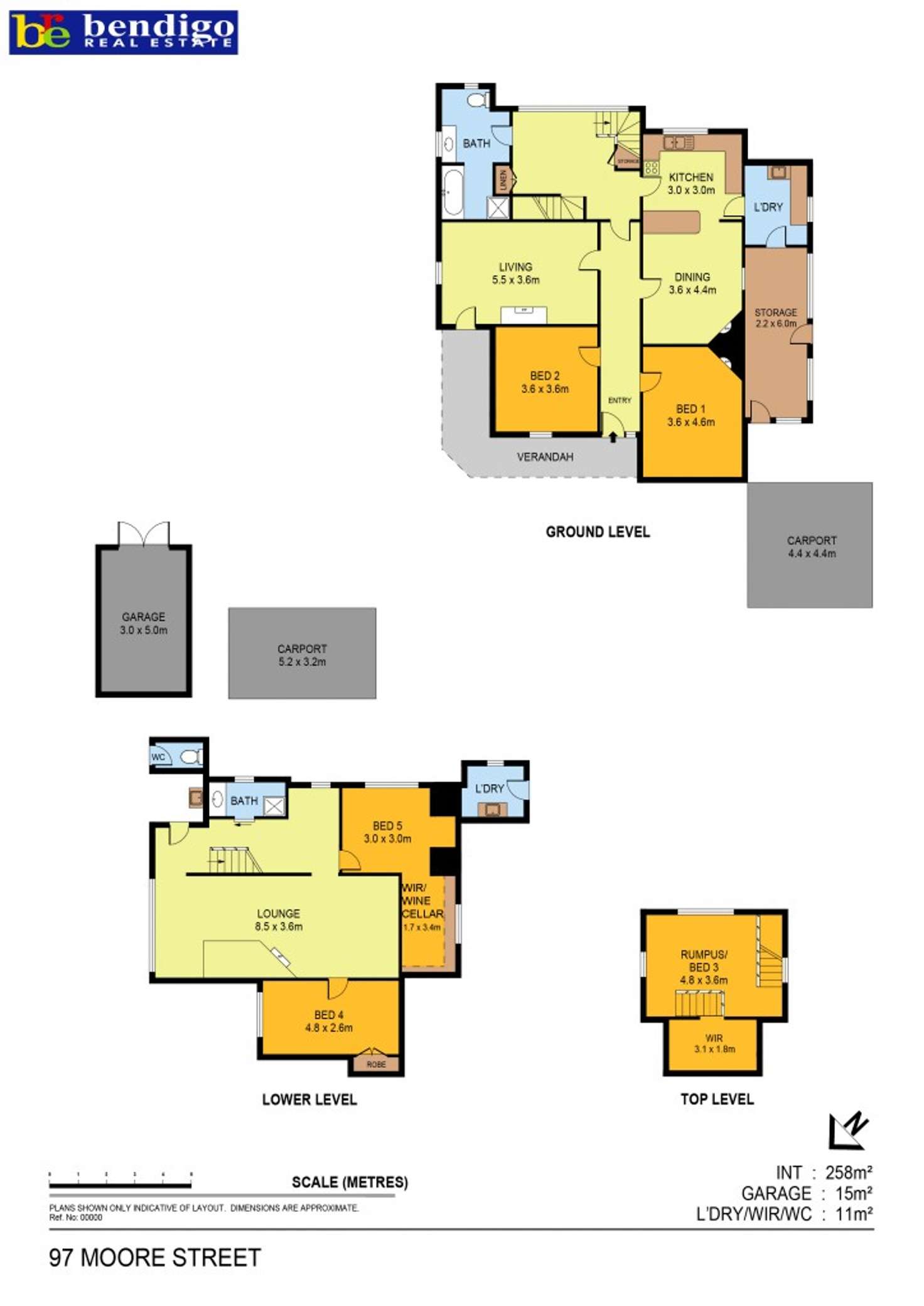 Floorplan of Homely house listing, 97 Moore Street, Bendigo VIC 3550