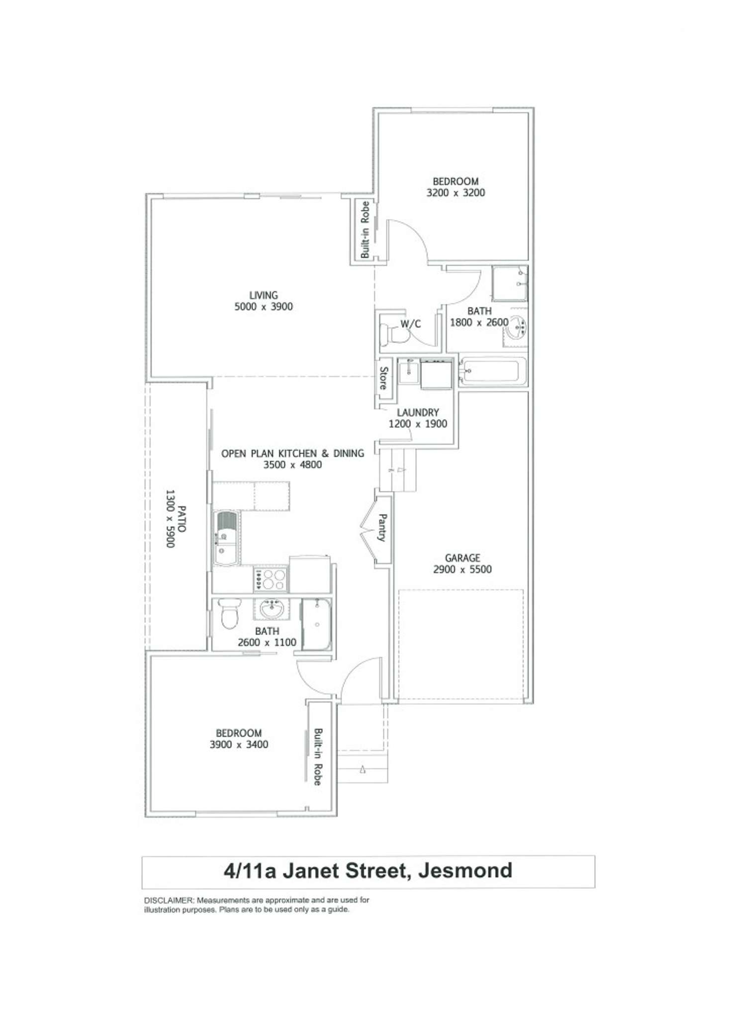 Floorplan of Homely unit listing, 4/11a Janet Street, Jesmond NSW 2299