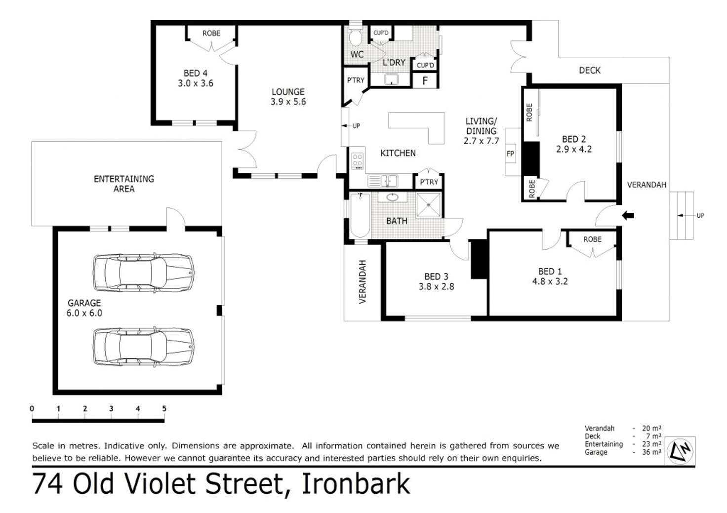 Floorplan of Homely house listing, 74 Old Violet Street, Ironbark VIC 3550