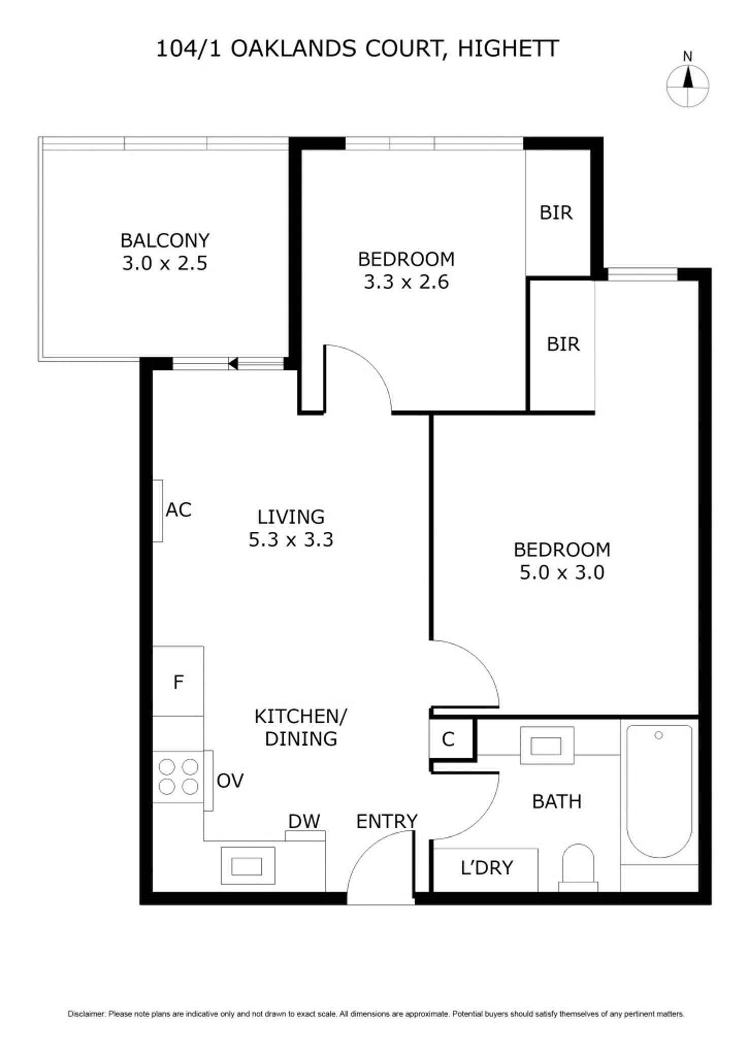 Floorplan of Homely apartment listing, 104/1-3 Oaklands Court, Highett VIC 3190