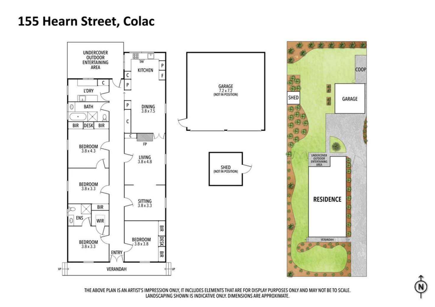 Floorplan of Homely house listing, 155 Hearn Street, Colac VIC 3250