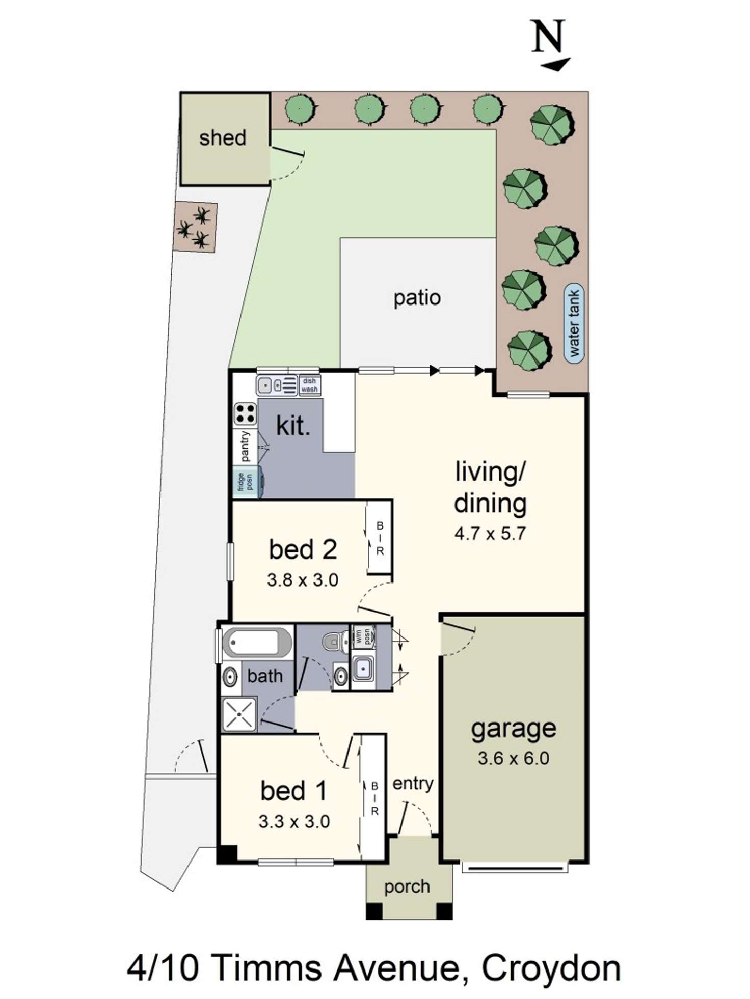 Floorplan of Homely unit listing, 4/10 Timms Avenue, Croydon VIC 3136
