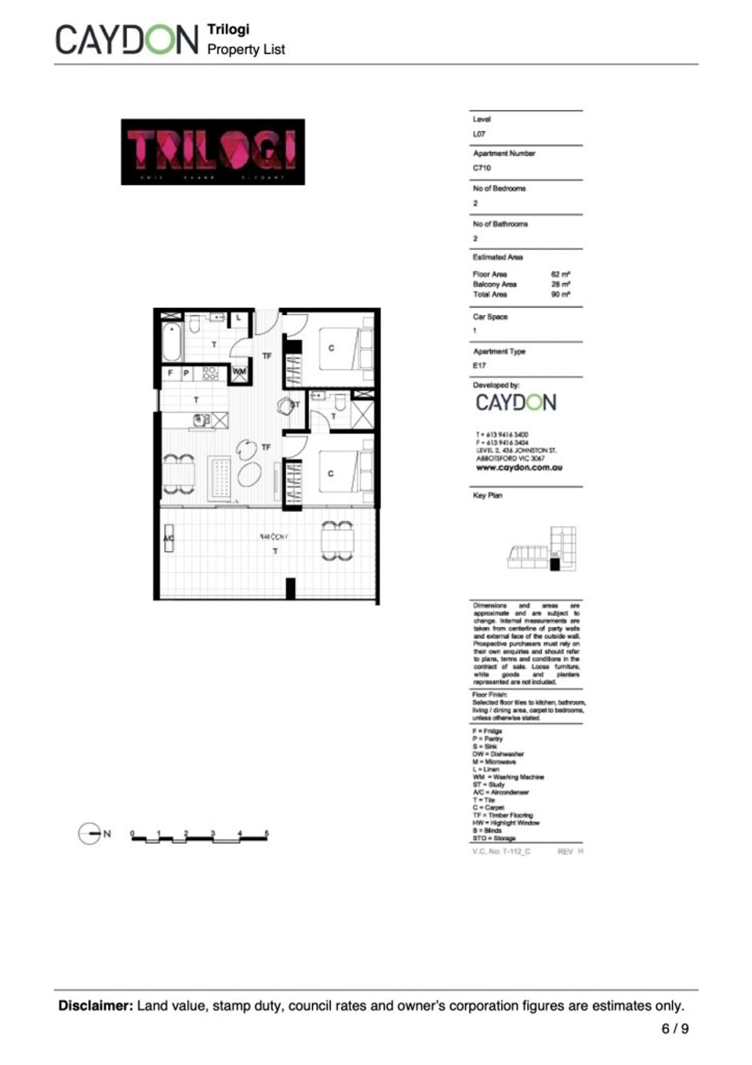 Floorplan of Homely apartment listing, 710/15 Clifton Street, Prahran VIC 3181