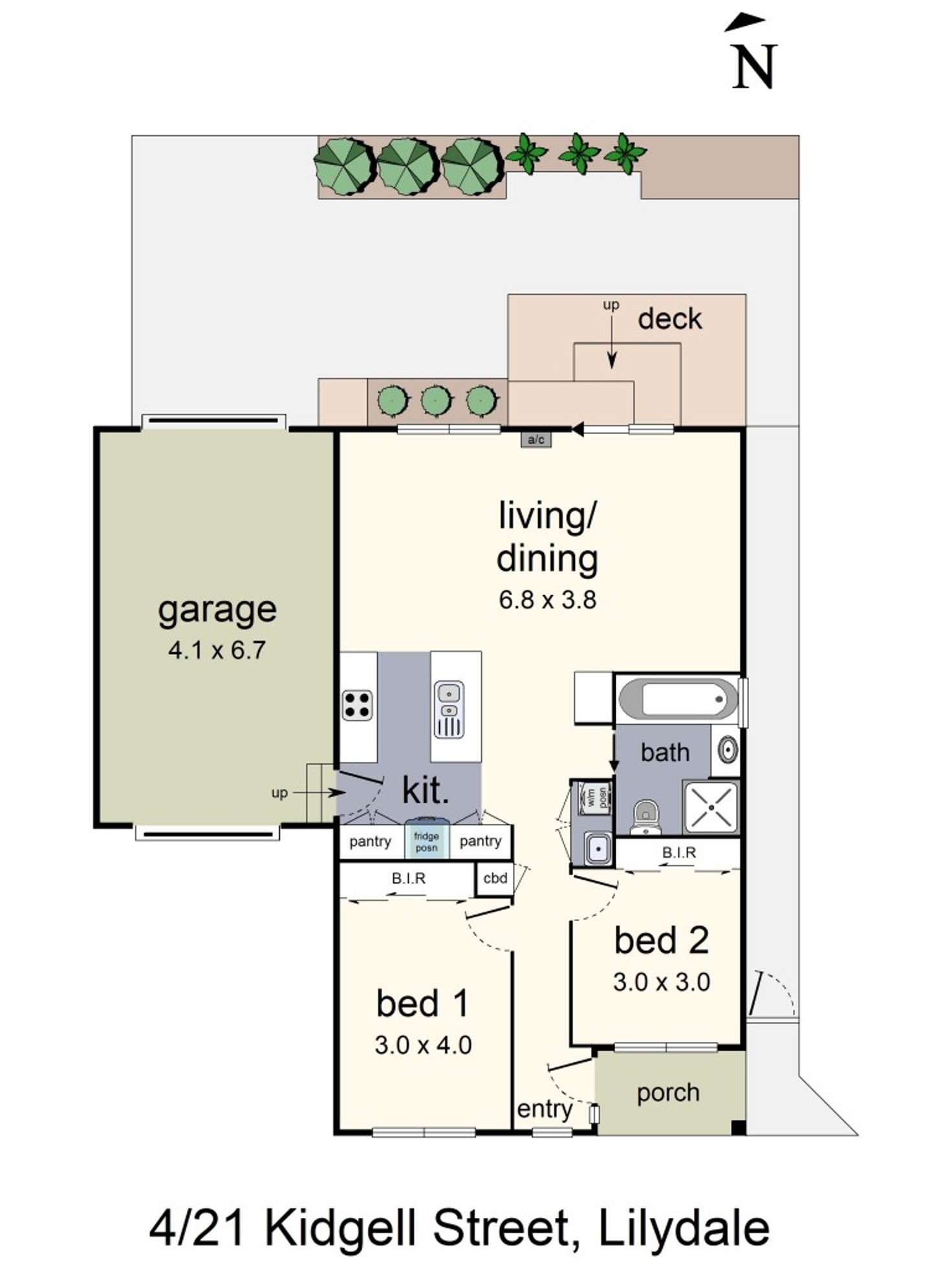 Floorplan of Homely unit listing, 4/21 Kidgell Street, Lilydale VIC 3140