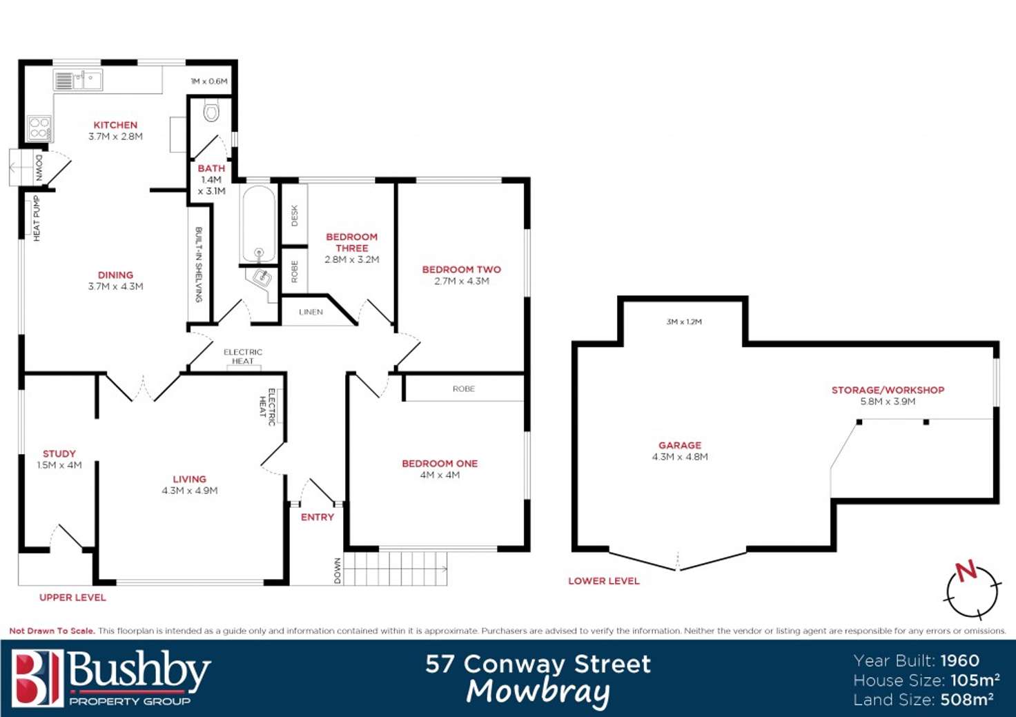 Floorplan of Homely house listing, 57 Conway Street, Mowbray TAS 7248