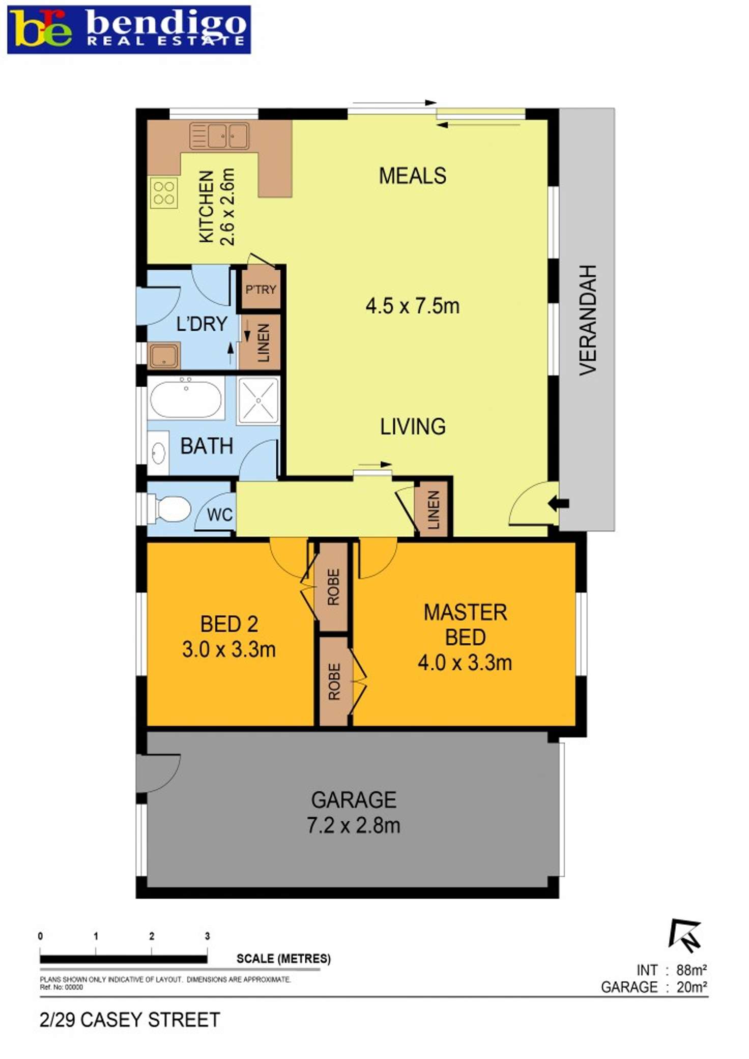 Floorplan of Homely house listing, 2/29 Casey Street, East Bendigo VIC 3550