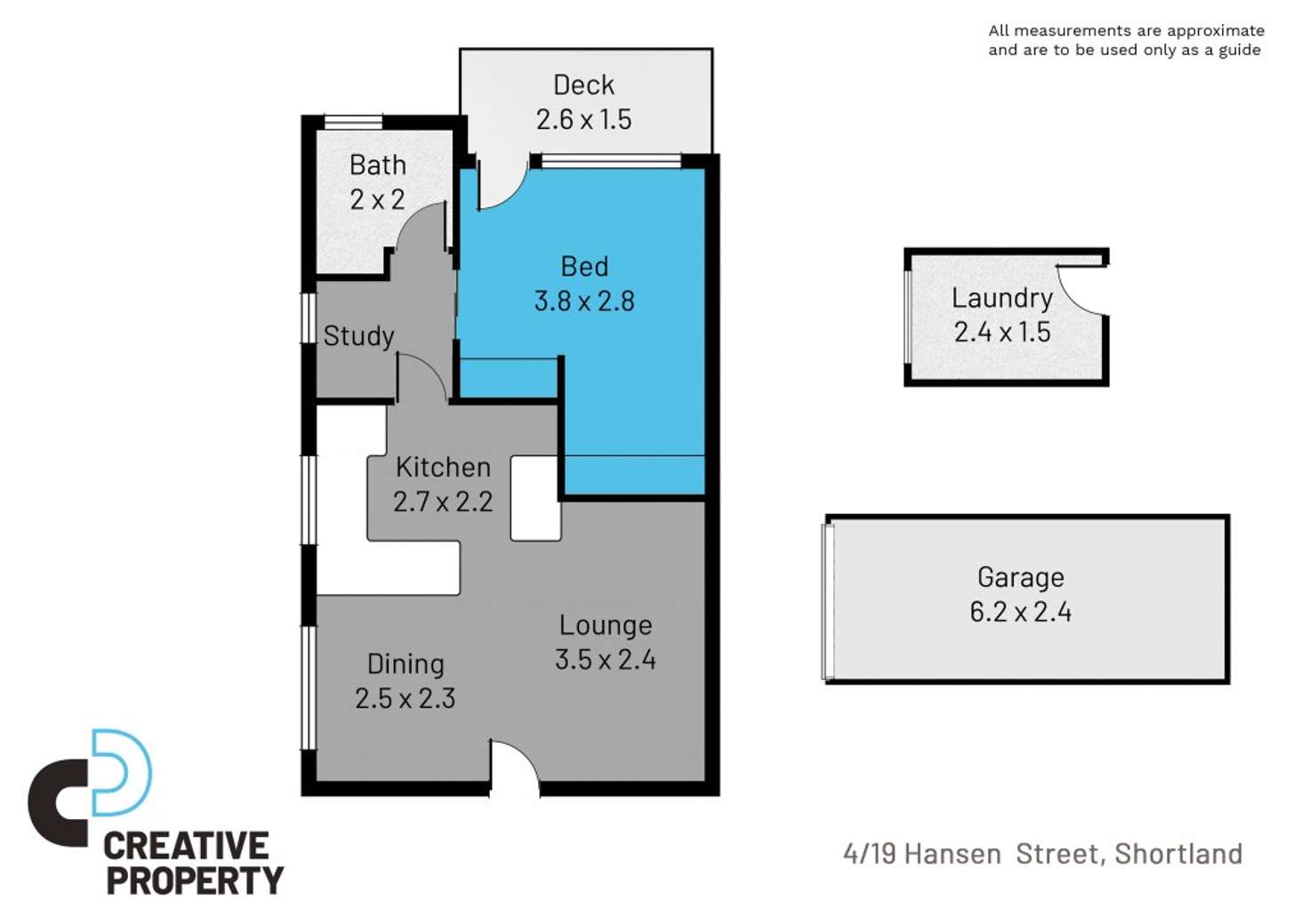 Floorplan of Homely unit listing, 4/19 Hansen Place, Shortland NSW 2307