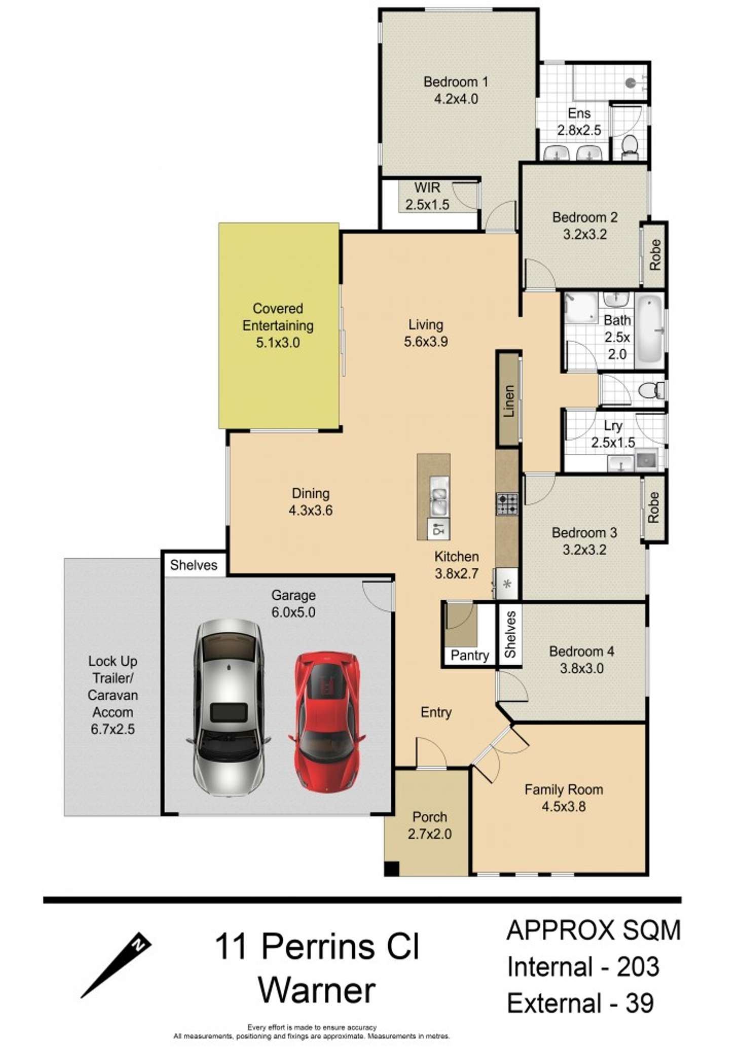 Floorplan of Homely house listing, 11 Perrins Close, Warner QLD 4500