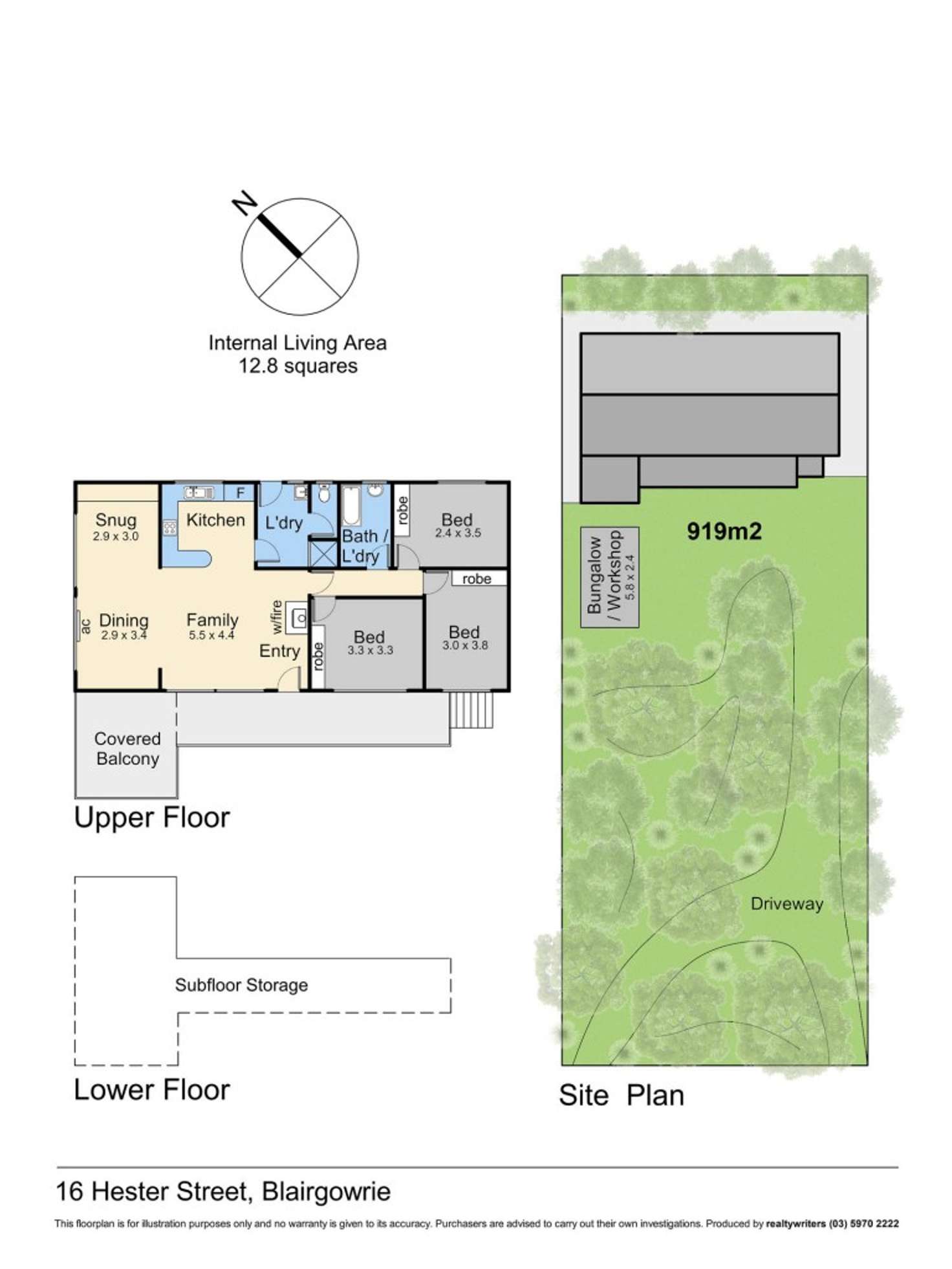 Floorplan of Homely house listing, 16 Hester Street, Blairgowrie VIC 3942