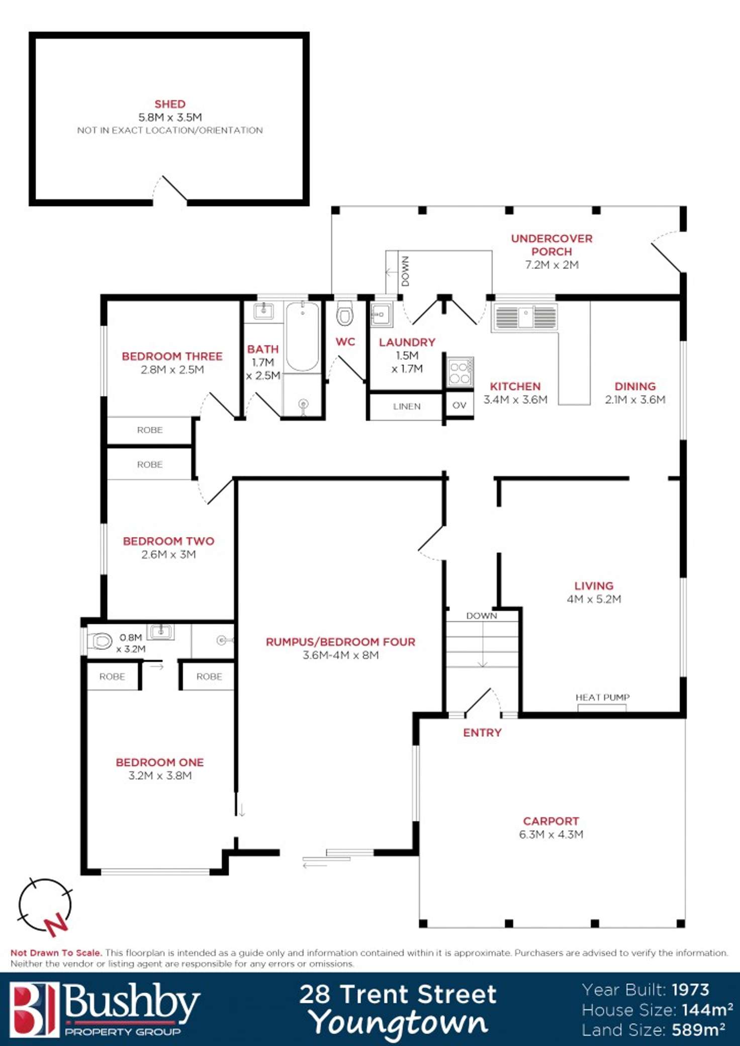 Floorplan of Homely house listing, 28 Trent Street, Youngtown TAS 7249