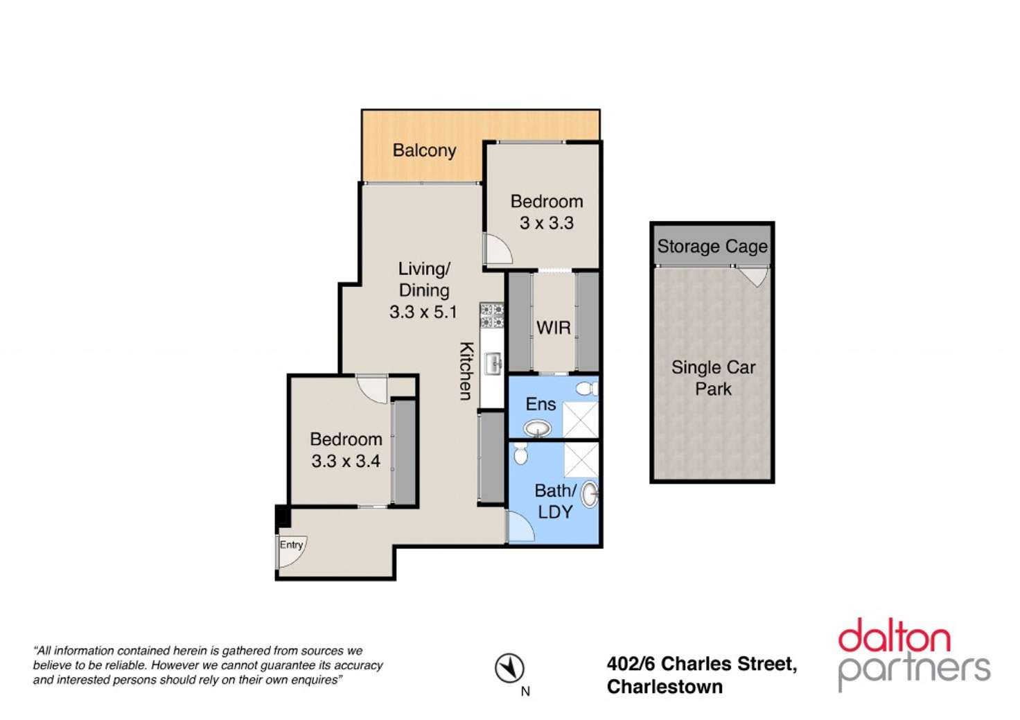 Floorplan of Homely apartment listing, 402/6 Charles Street, Charlestown NSW 2290