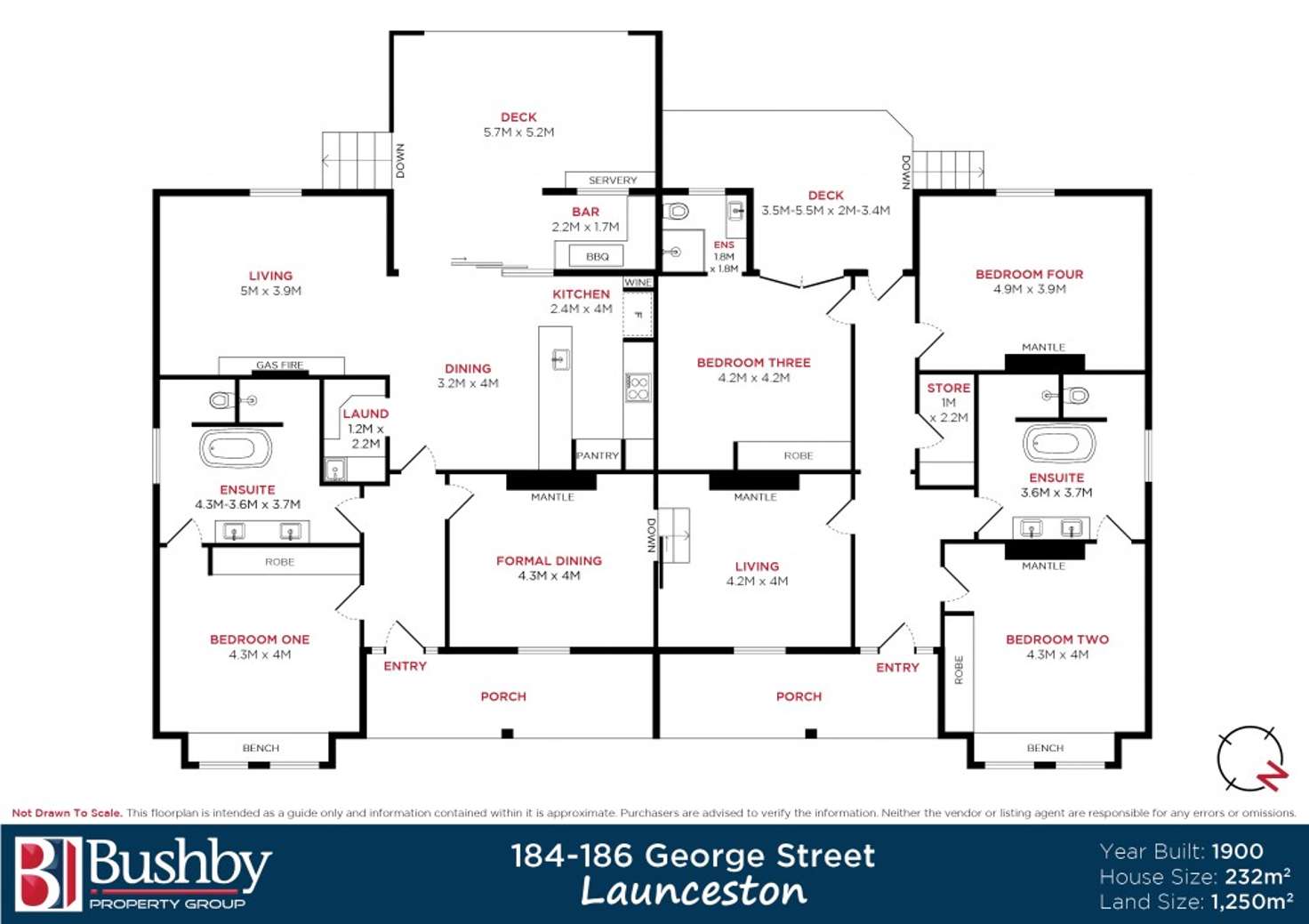 Floorplan of Homely house listing, 184-186 George Street, Launceston TAS 7250