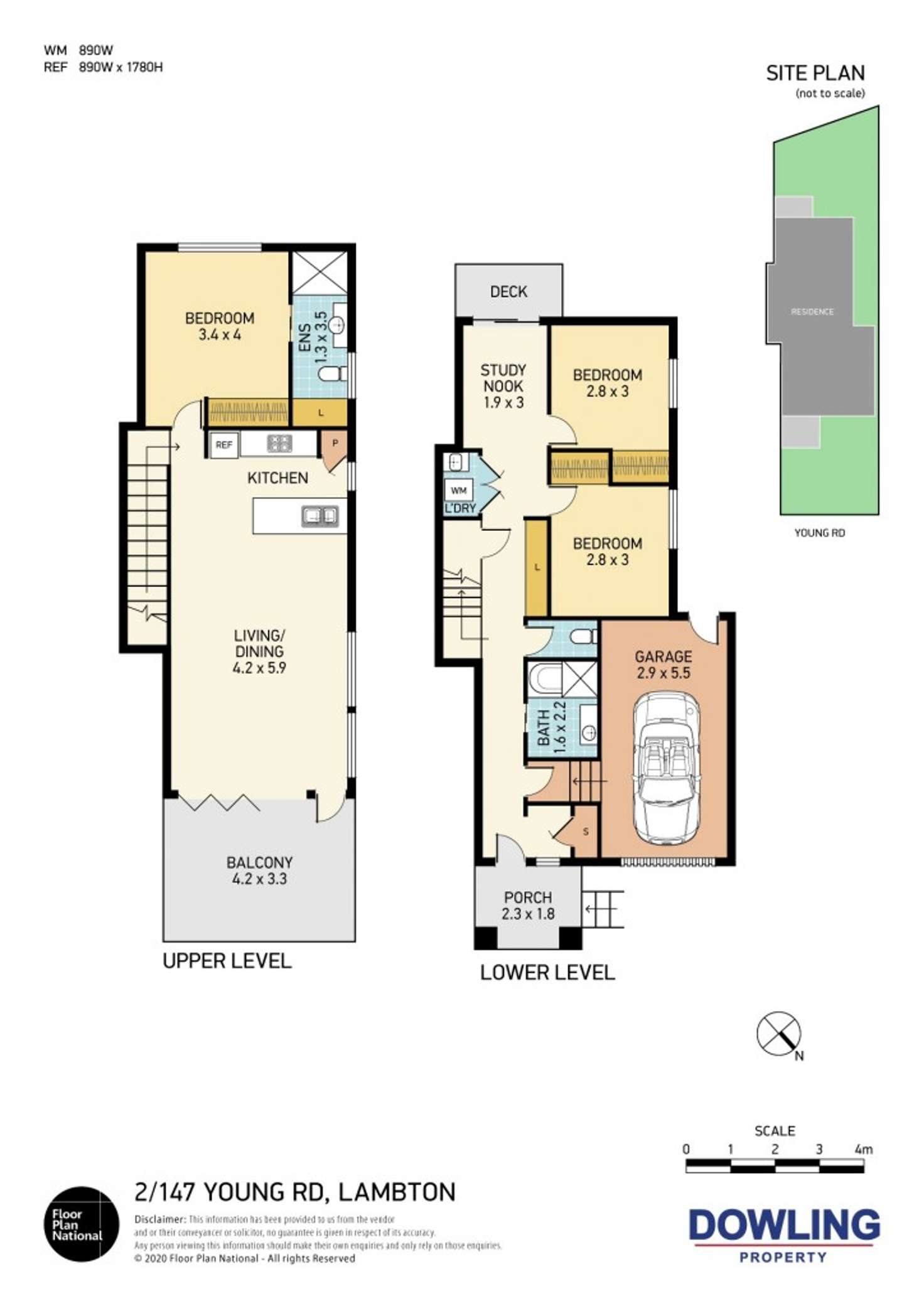 Floorplan of Homely house listing, 2/147 Young Road, Lambton NSW 2299