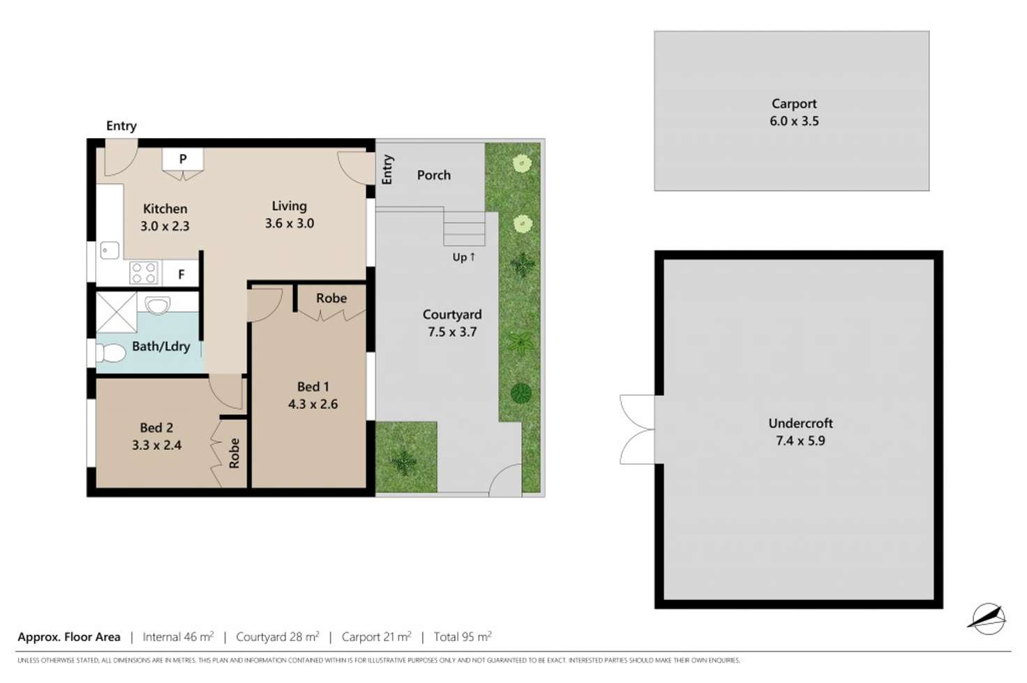 Floorplan of Homely unit listing, 3/15 Jason Street, Red Hill QLD 4059