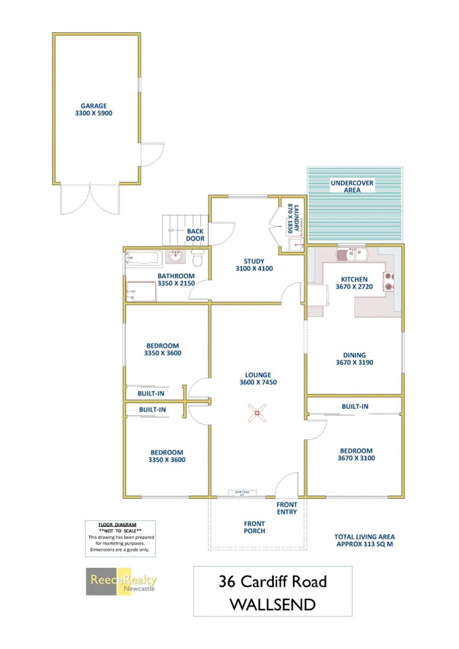 Floorplan of Homely house listing, 36 Cardiff Road, Wallsend NSW 2287