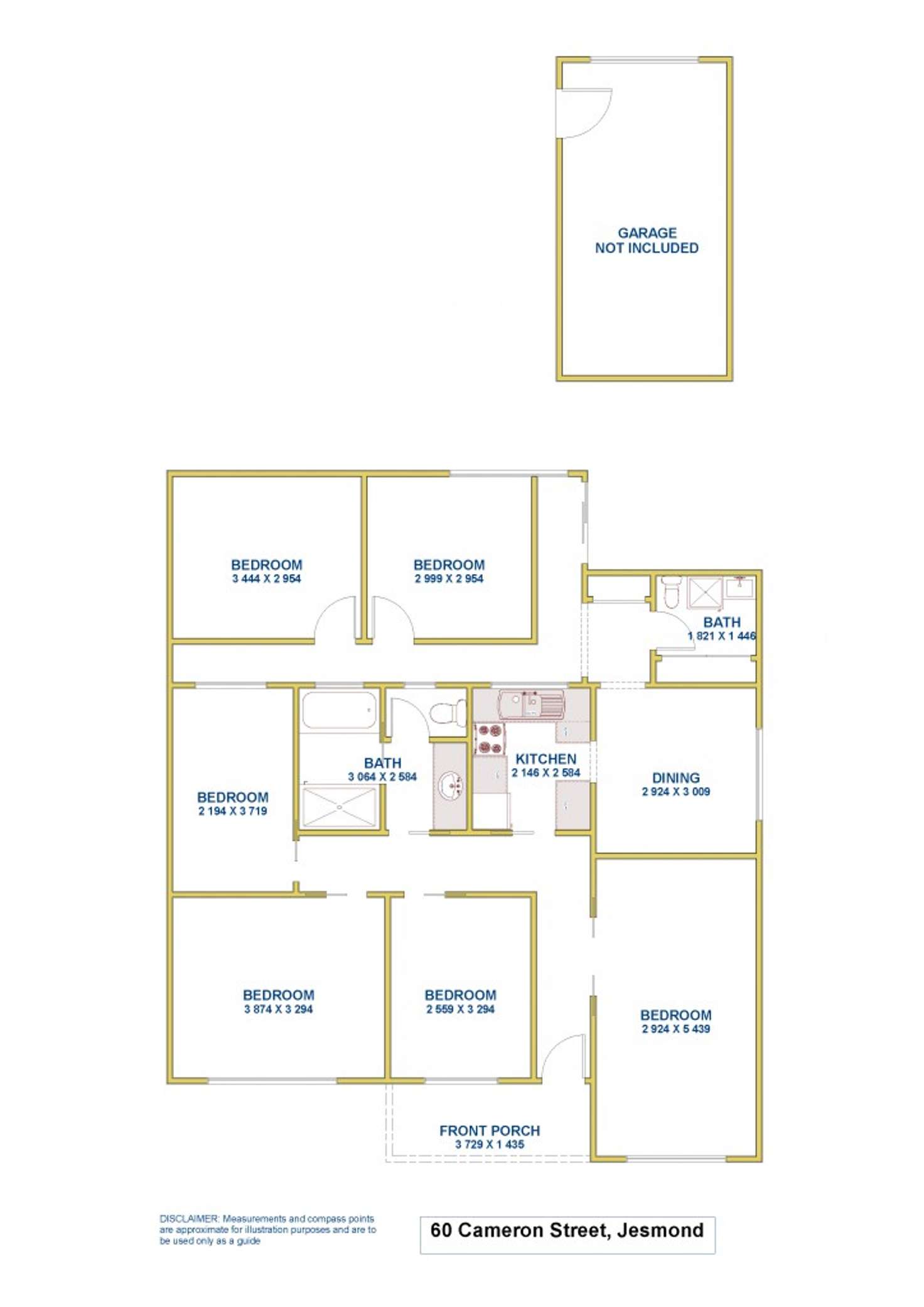 Floorplan of Homely house listing, 60 Cameron Street, Jesmond NSW 2299