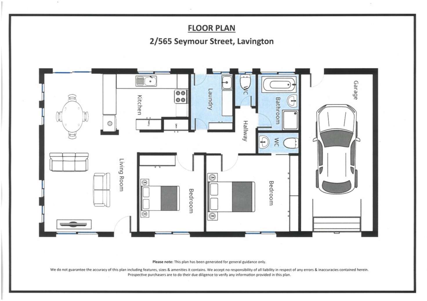 Floorplan of Homely unit listing, 2/565 Seymour Street, Lavington NSW 2641