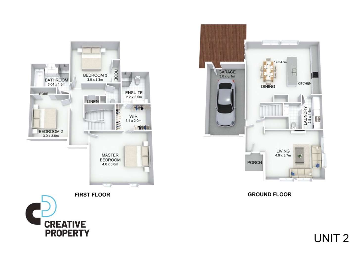 Floorplan of Homely townhouse listing, 2/26 Thomas Street, Wallsend NSW 2287