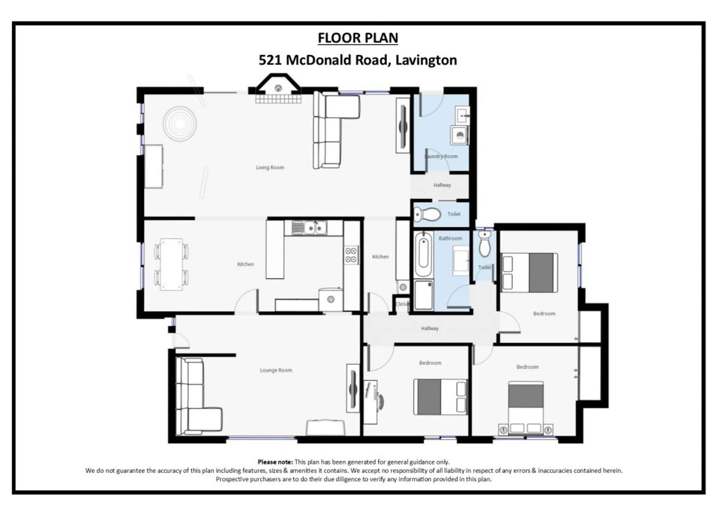 Floorplan of Homely house listing, 521 McDonald Road, Lavington NSW 2641