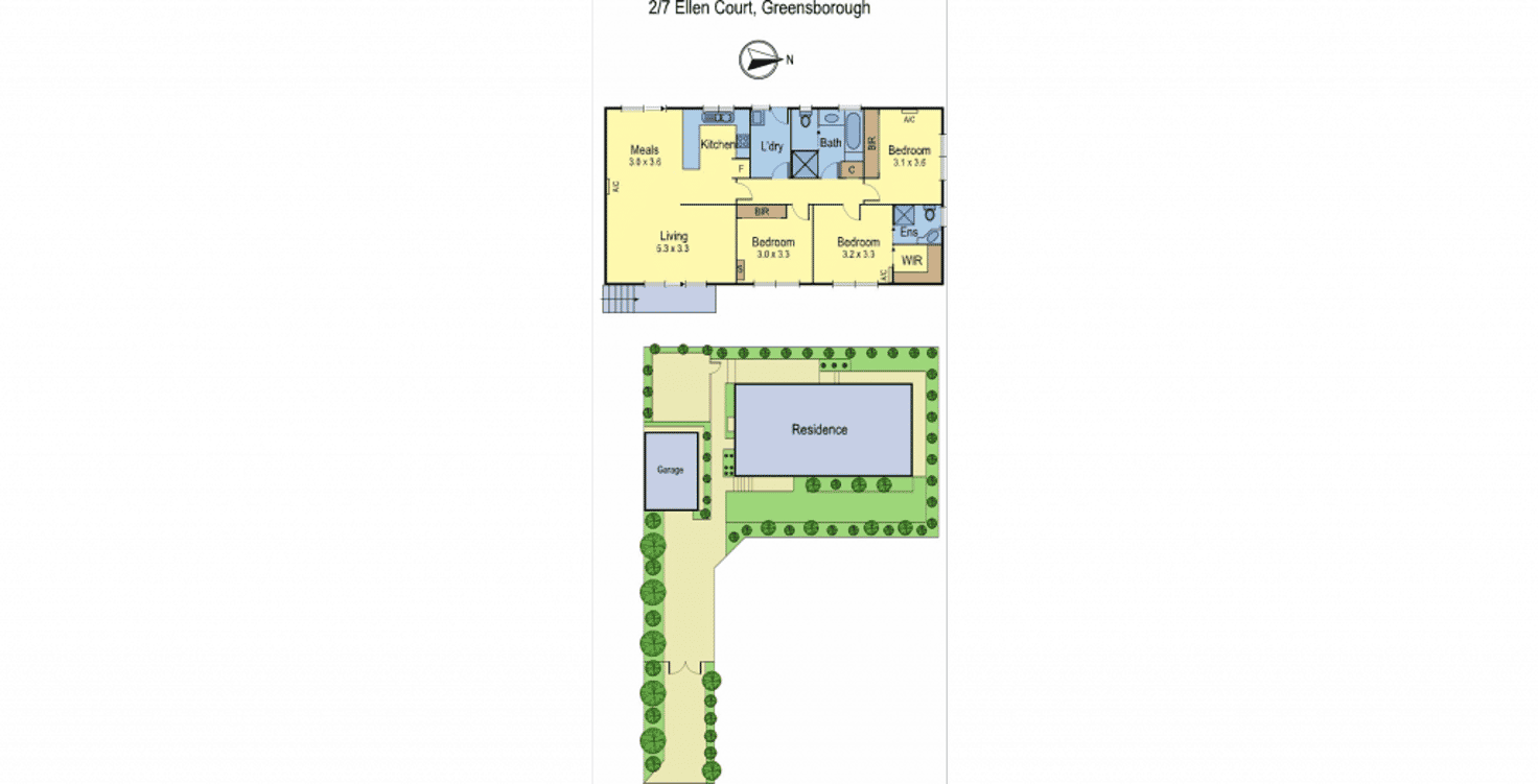 Floorplan of Homely house listing, 2/7 Ellen Court, Greensborough VIC 3088