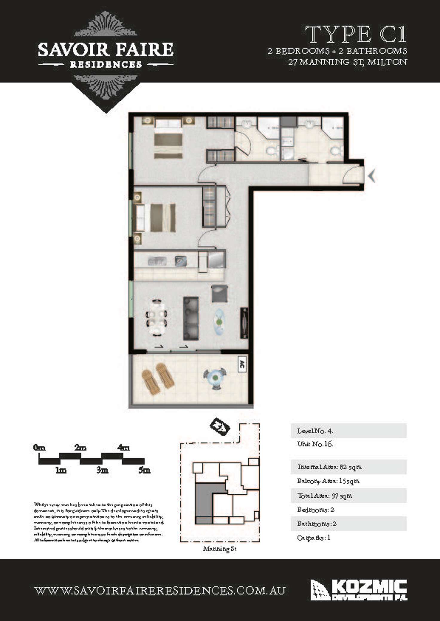 Floorplan of Homely apartment listing, 36/27 Manning, Milton QLD 4064
