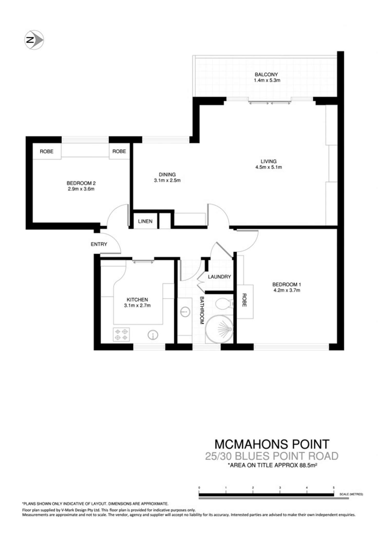 Floorplan of Homely apartment listing, 25/30 Blues Point Rd, Mcmahons Point NSW 2060