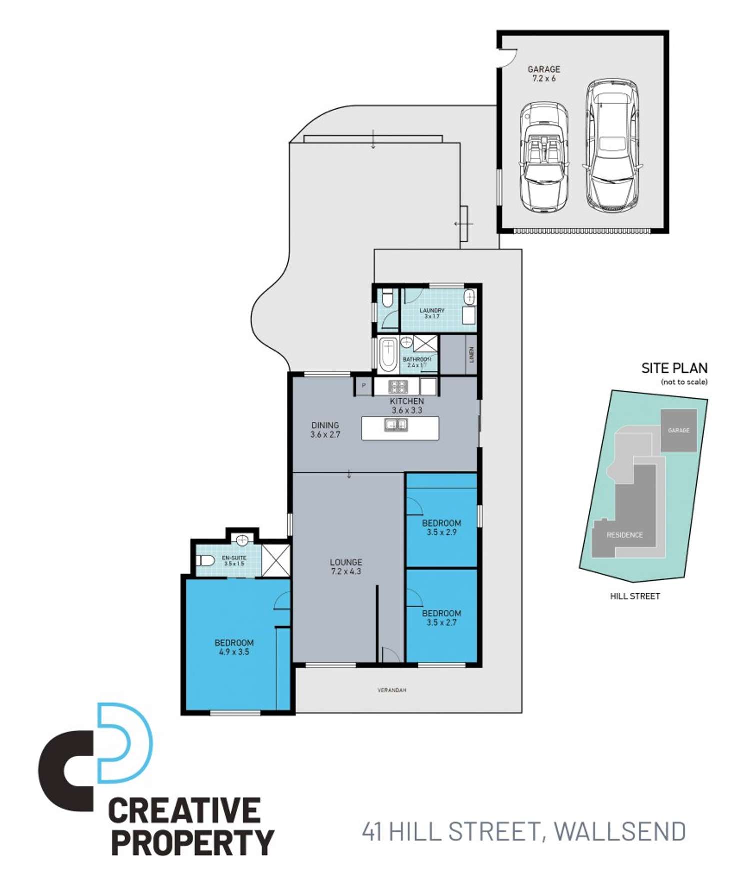 Floorplan of Homely house listing, 41 Hill Street, Wallsend NSW 2287