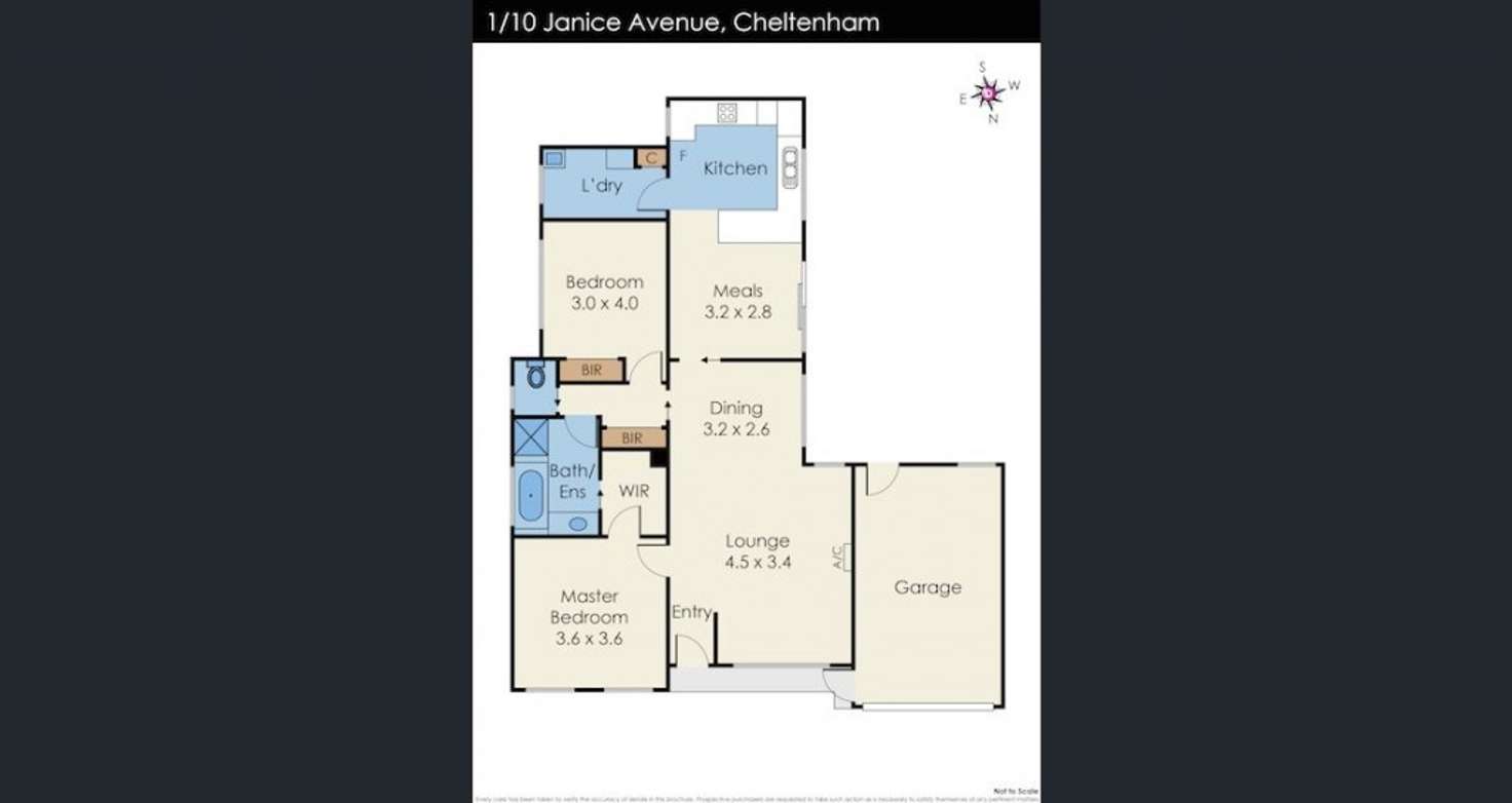 Floorplan of Homely townhouse listing, 1/10 Janice Avenue, Cheltenham VIC 3192