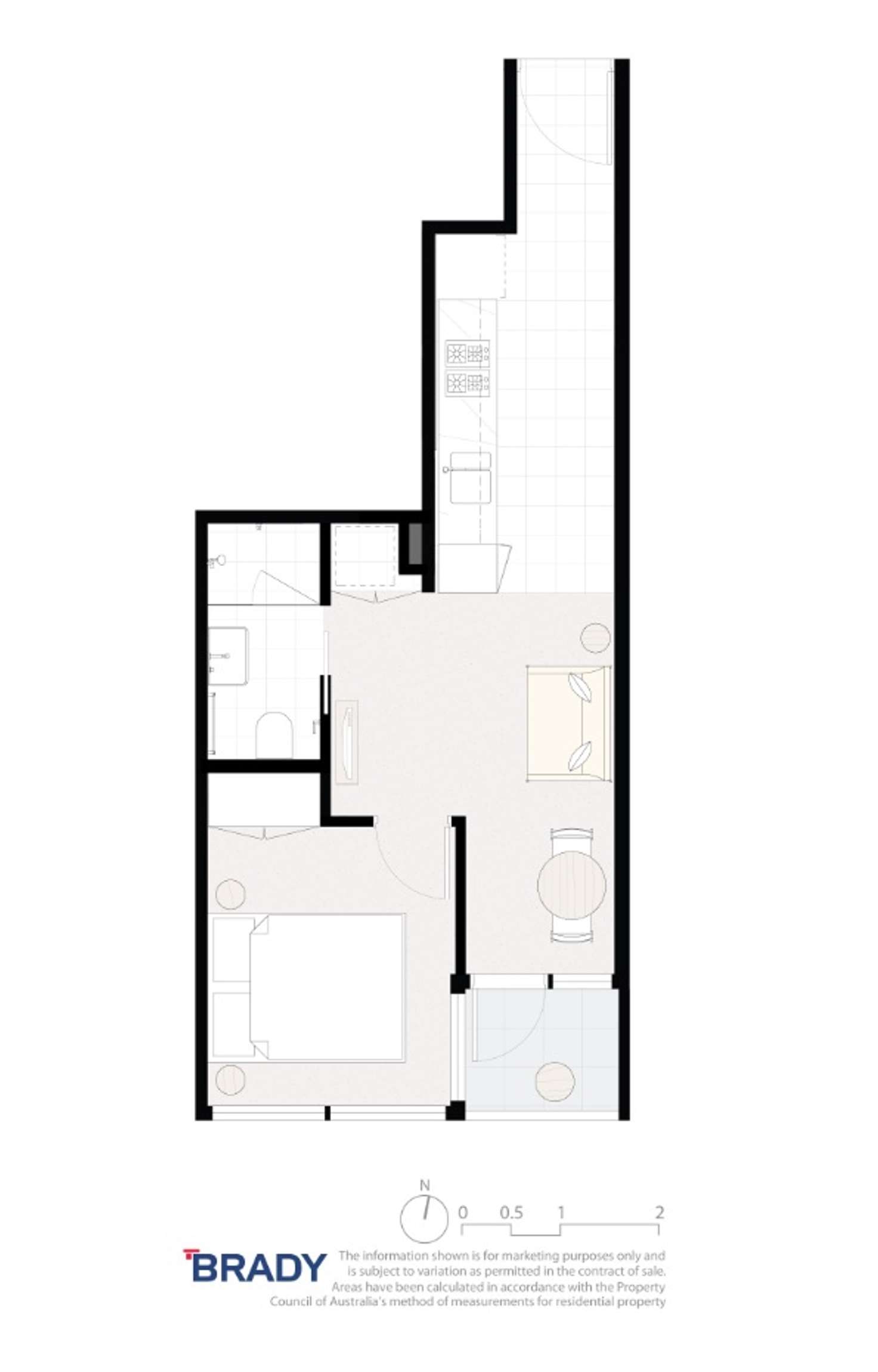 Floorplan of Homely apartment listing, 4208/500 Elizabeth Street, Melbourne VIC 3000