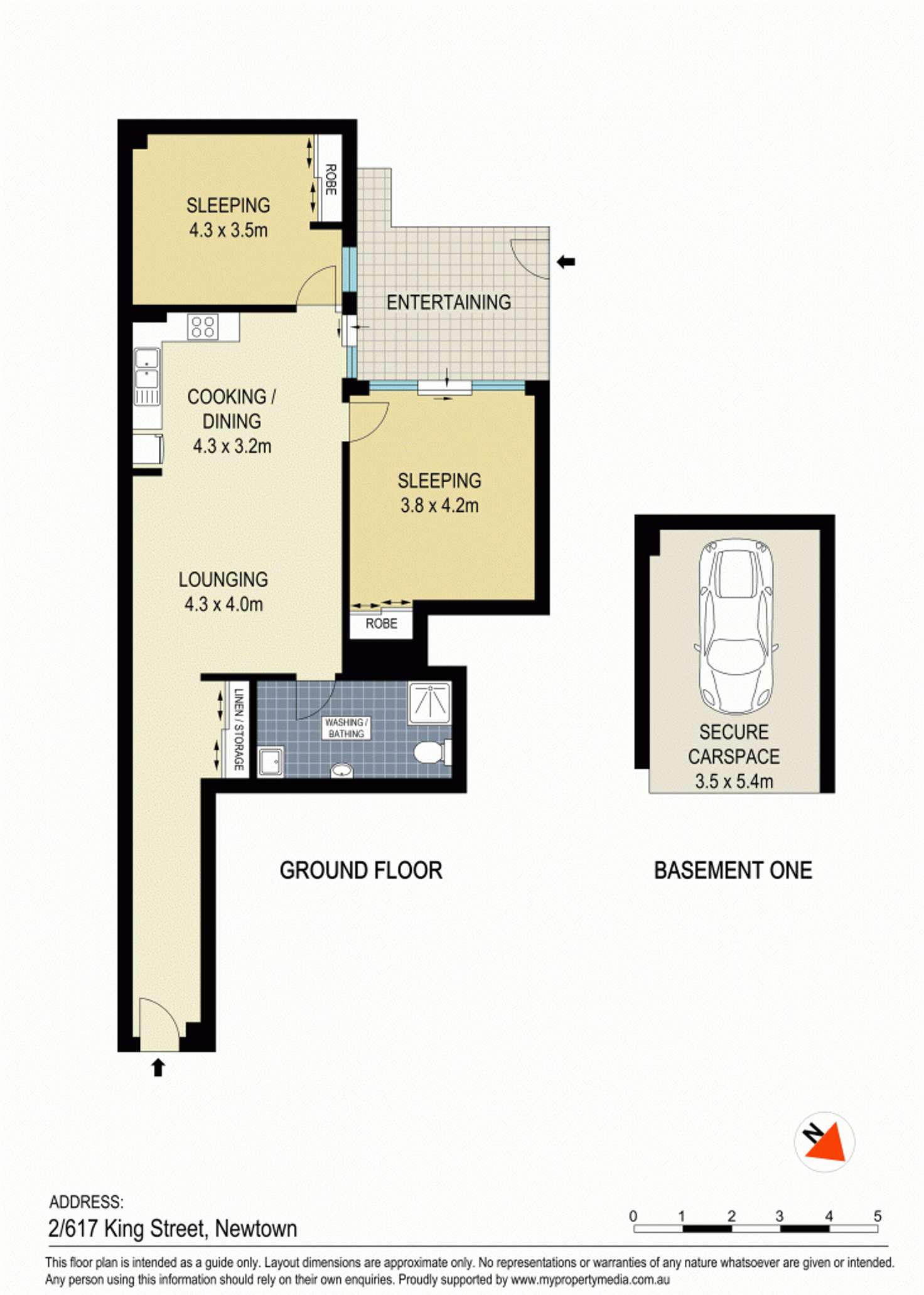 Floorplan of Homely apartment listing, 2/617 King Street, Newtown NSW 2042