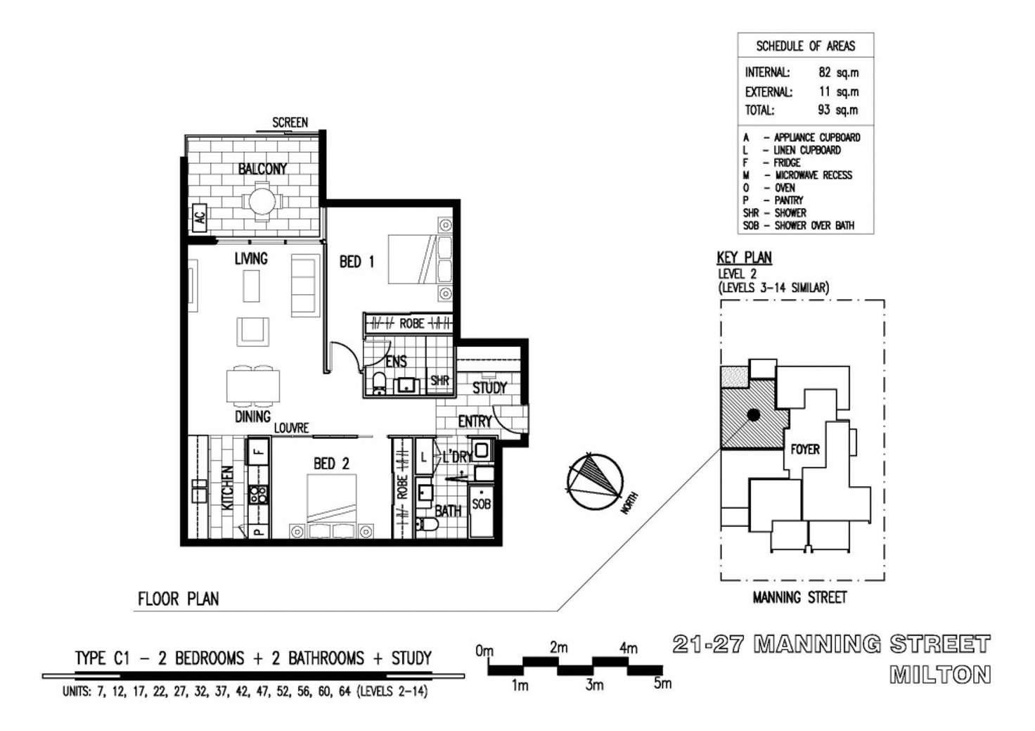Floorplan of Homely apartment listing, 47/21 Manning Street, Milton QLD 4064