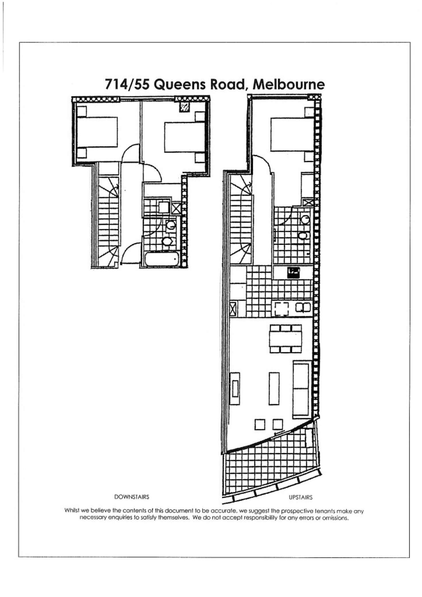 Floorplan of Homely apartment listing, 714/55 Queens Road, Melbourne VIC 3004