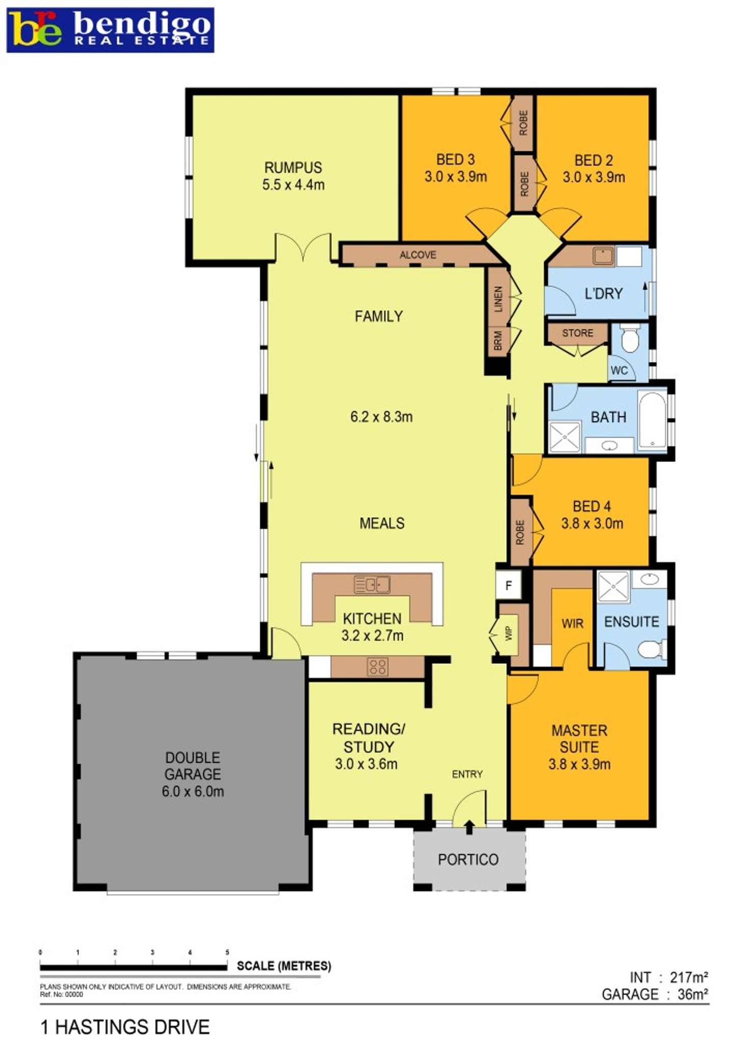 Floorplan of Homely house listing, 1 Hastings Drive, Maiden Gully VIC 3551