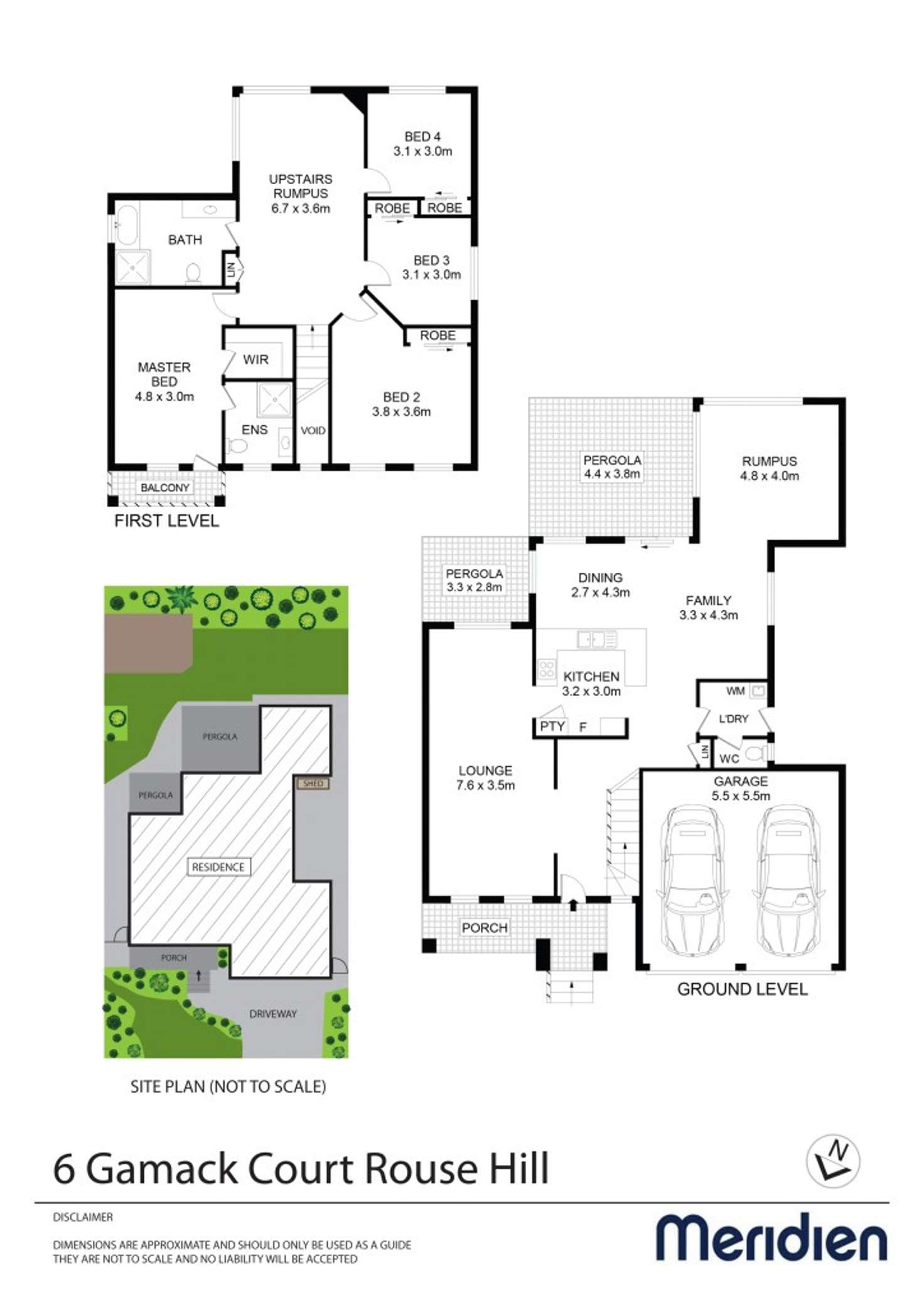 Floorplan of Homely house listing, 6 Gamack Court, Rouse Hill NSW 2155