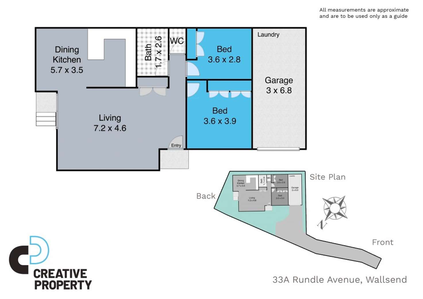 Floorplan of Homely house listing, 33a Rundle Avenue, Wallsend NSW 2287