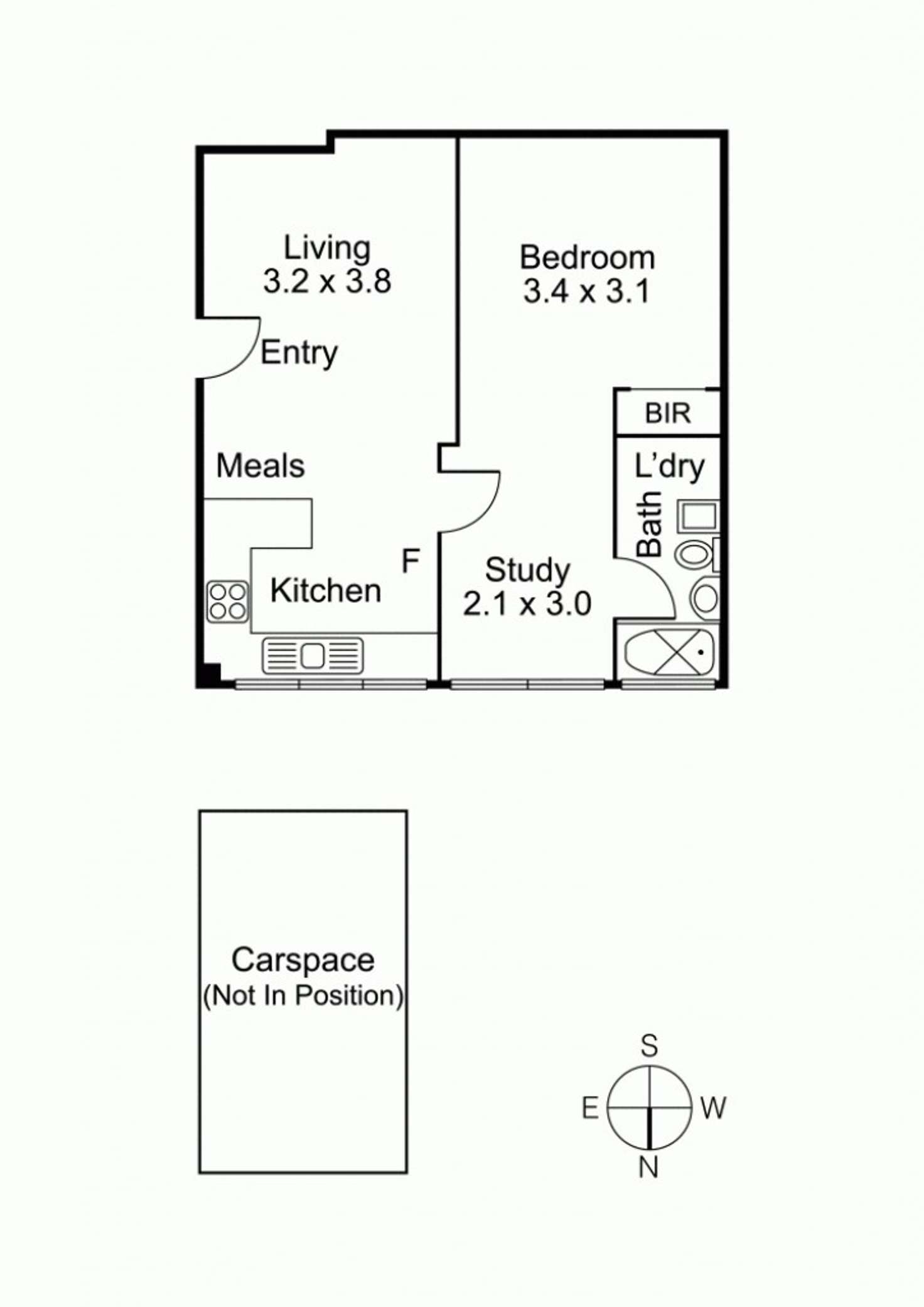 Floorplan of Homely apartment listing, 19/52 Baker Street, Richmond VIC 3121