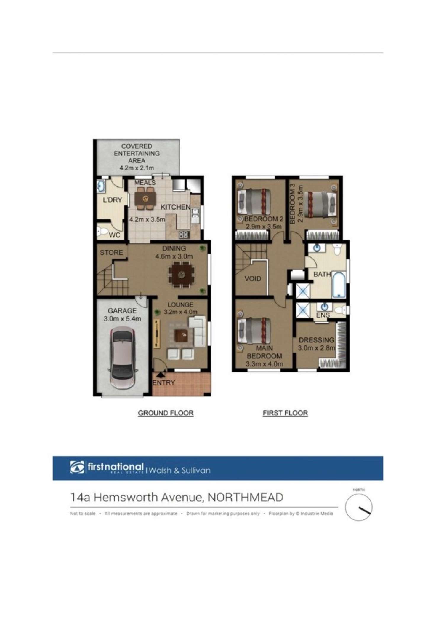 Floorplan of Homely semiDetached listing, 14A Hemsworth
Avenue, Northmead NSW 2152
