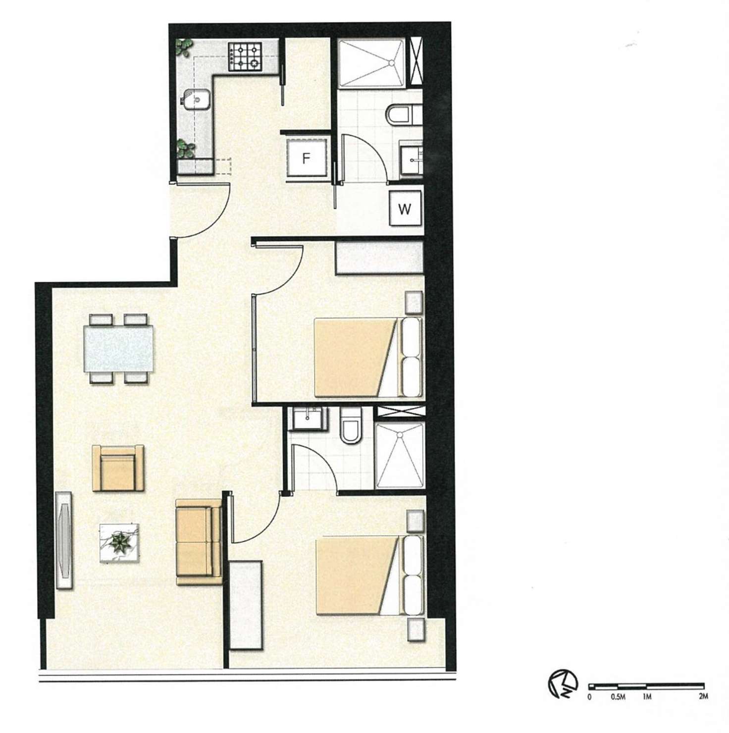 Floorplan of Homely apartment listing, 3809/8 Sutherland Street, Melbourne VIC 3000