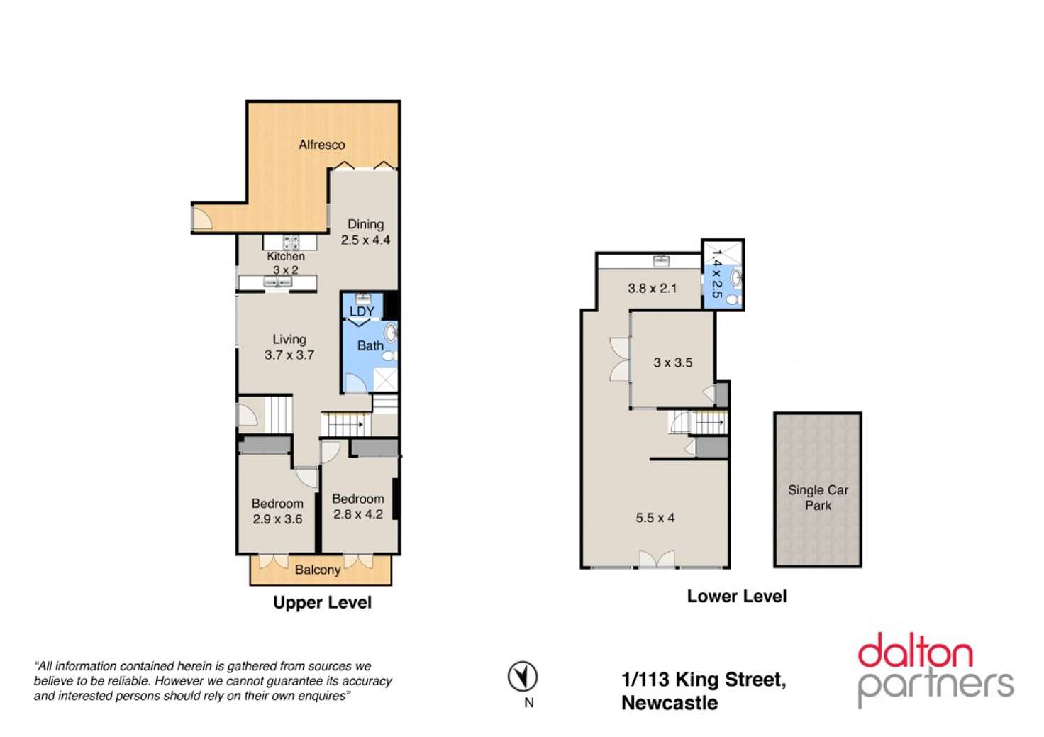 Floorplan of Homely apartment listing, 1/113 King Street, Newcastle NSW 2300