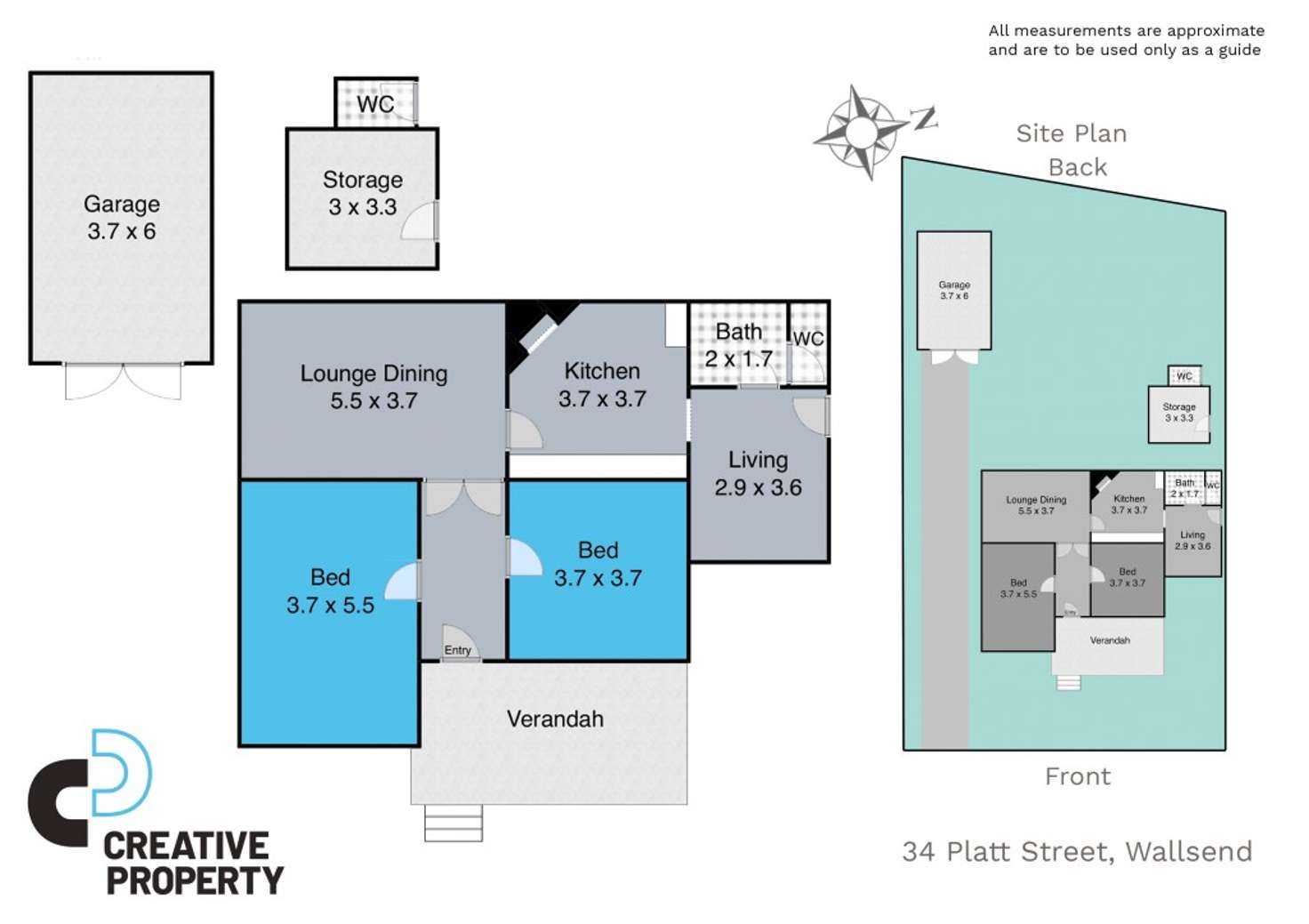Floorplan of Homely house listing, 34 Platt Street, Wallsend NSW 2287