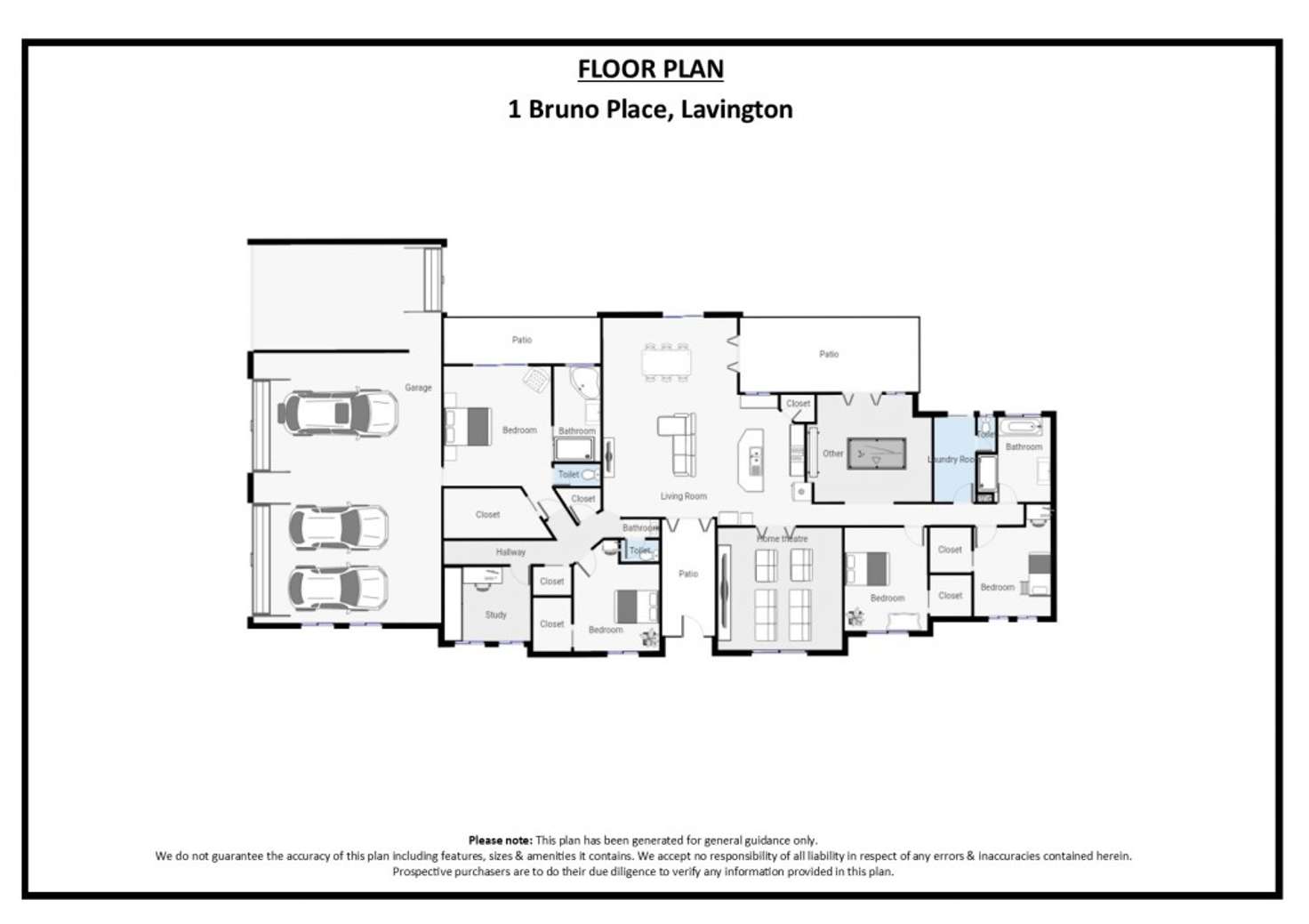 Floorplan of Homely house listing, 1 Bruno Place, Lavington NSW 2641