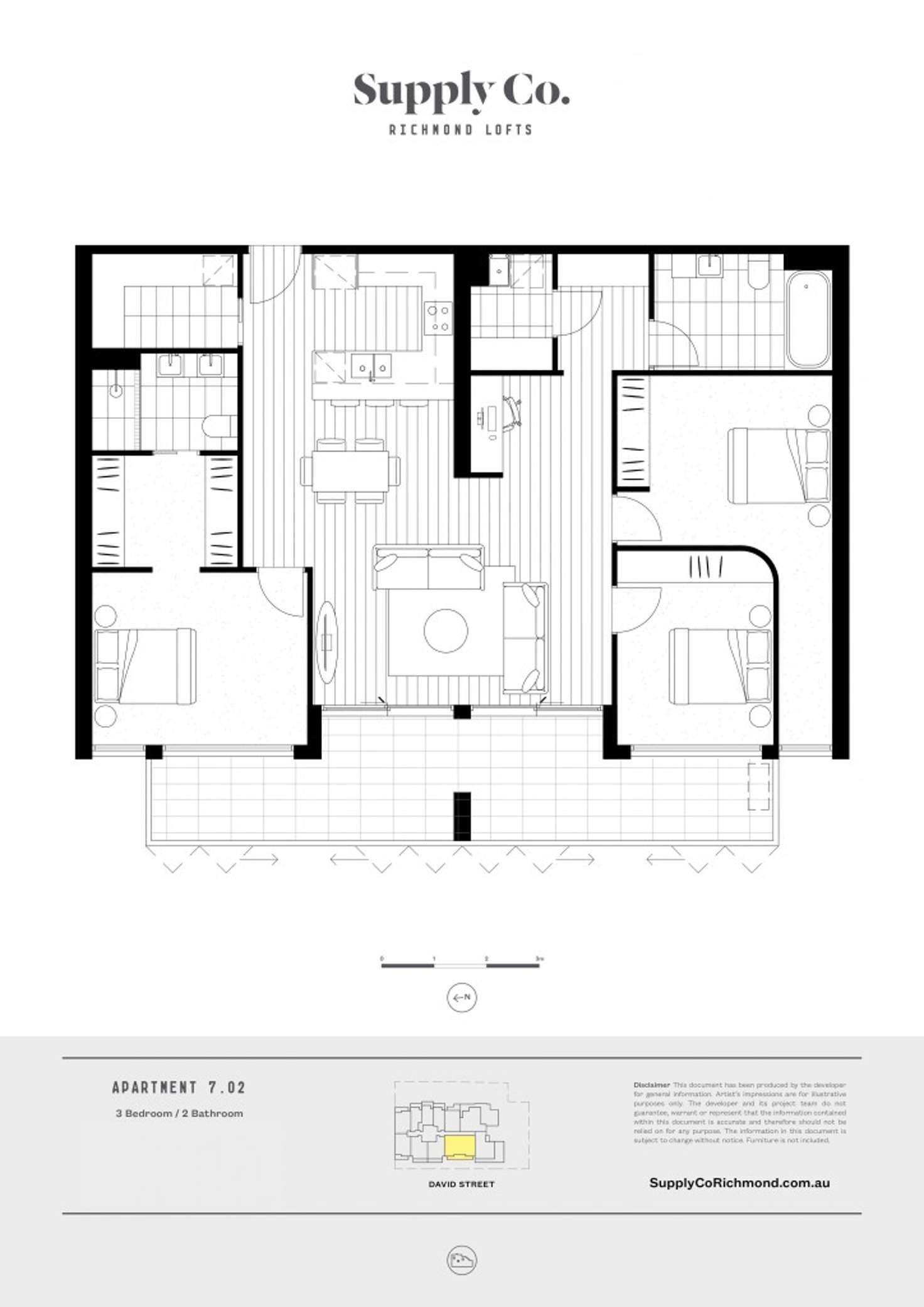 Floorplan of Homely apartment listing, 702/11 David Street, Richmond VIC 3121