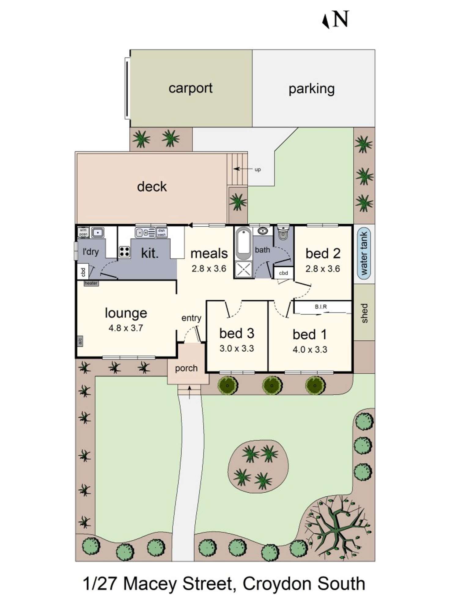 Floorplan of Homely house listing, 1/27 Macey Street, Croydon South VIC 3136